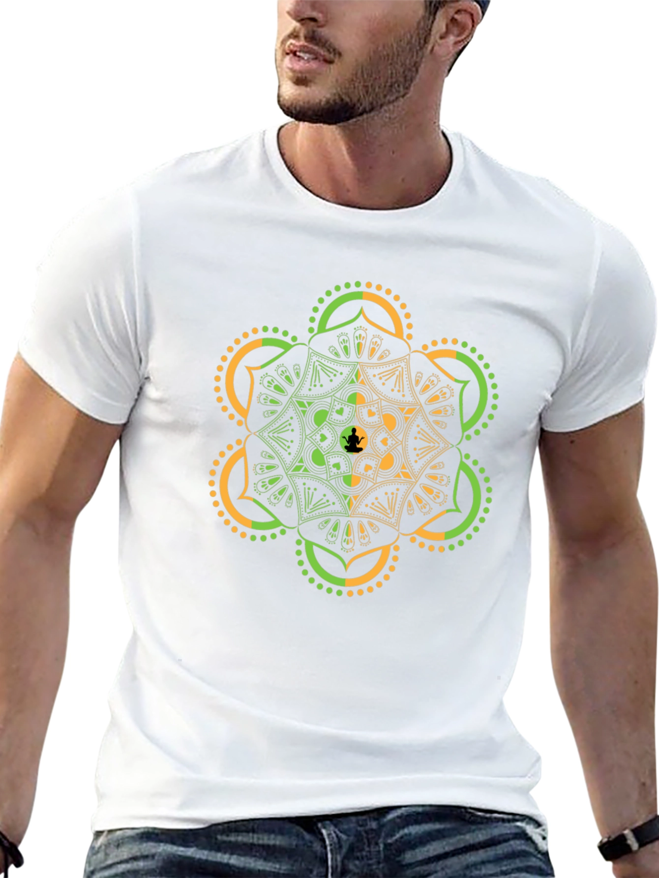 Mandala Graphic Tee - Black Yoga T-Shirt