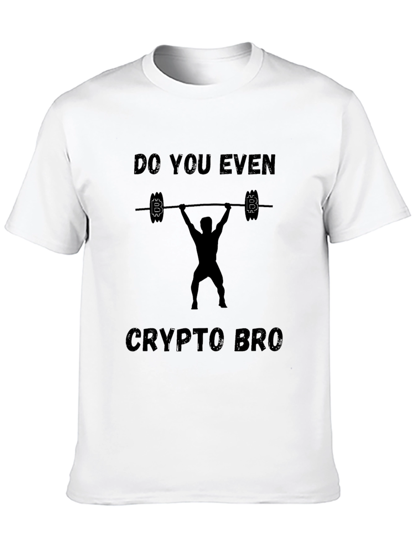 Crypto Bro Black T-Shirt - Gym & Bitcoin Design