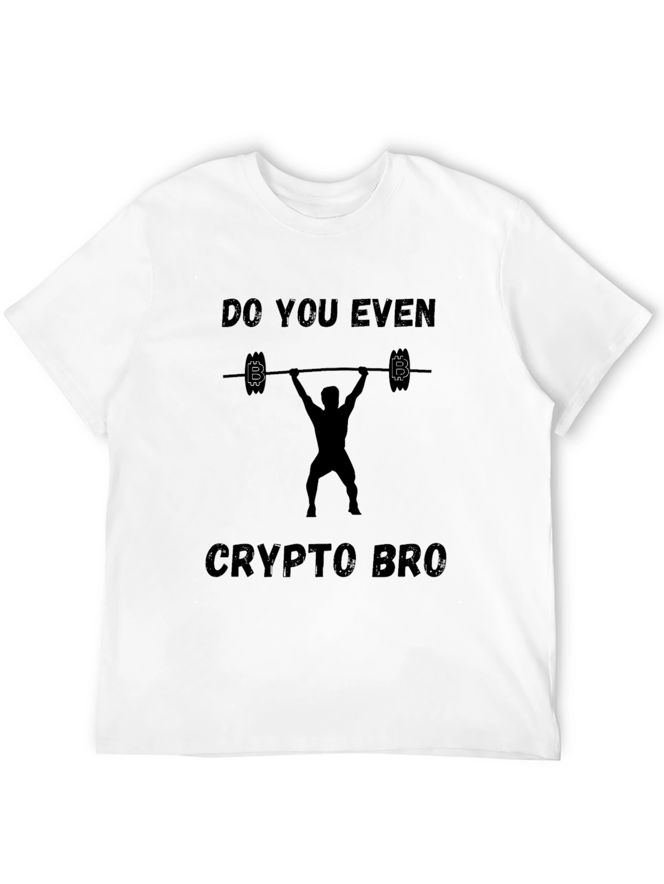 Crypto Bro Black T-Shirt - Gym & Bitcoin Design