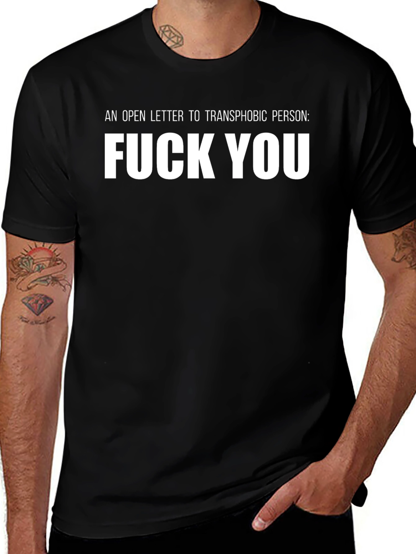 Transphobic Person Slogan Graphic T-Shirt
