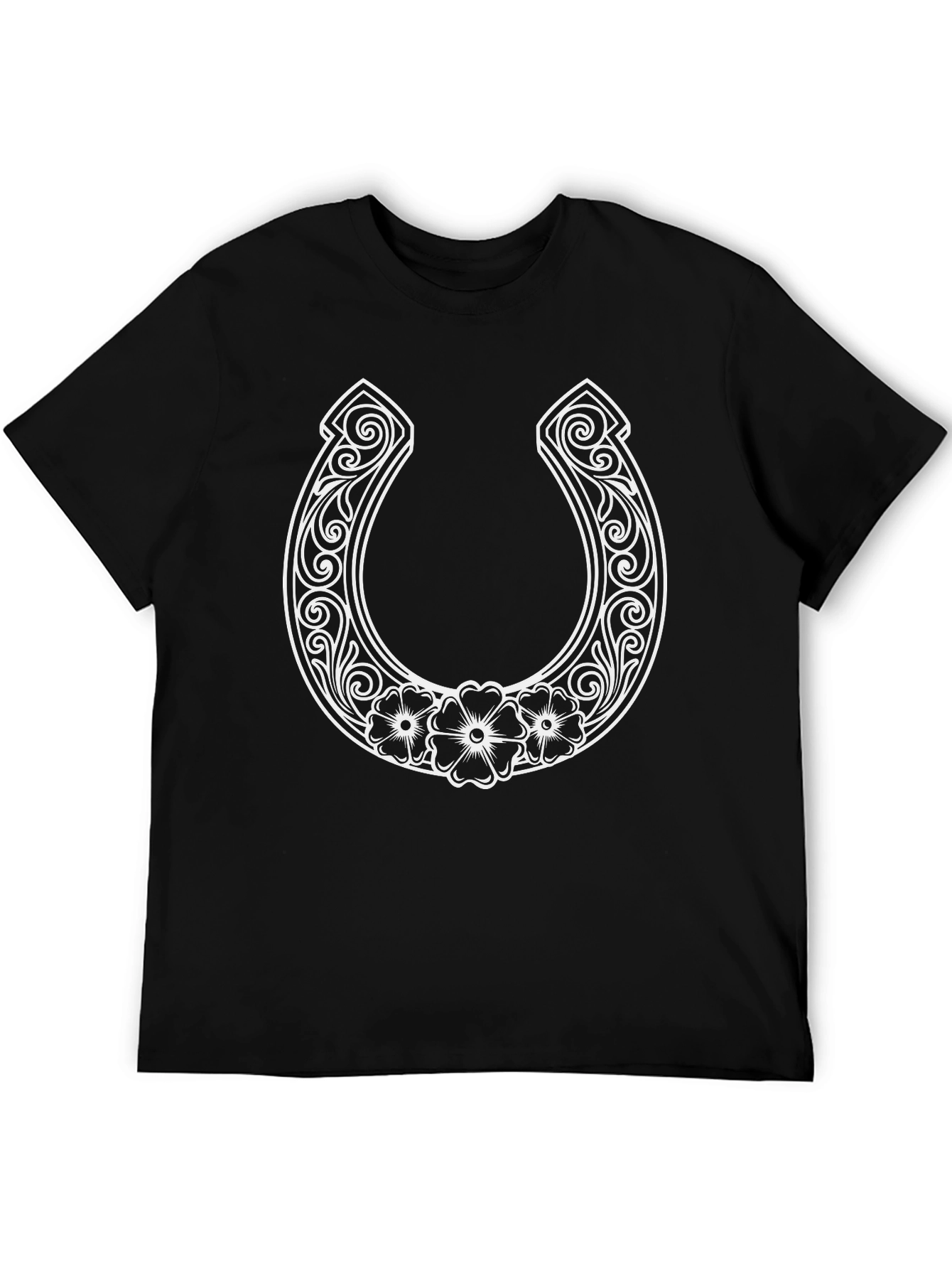 Lucky Horseshoe Graphic T-Shirt - Black
