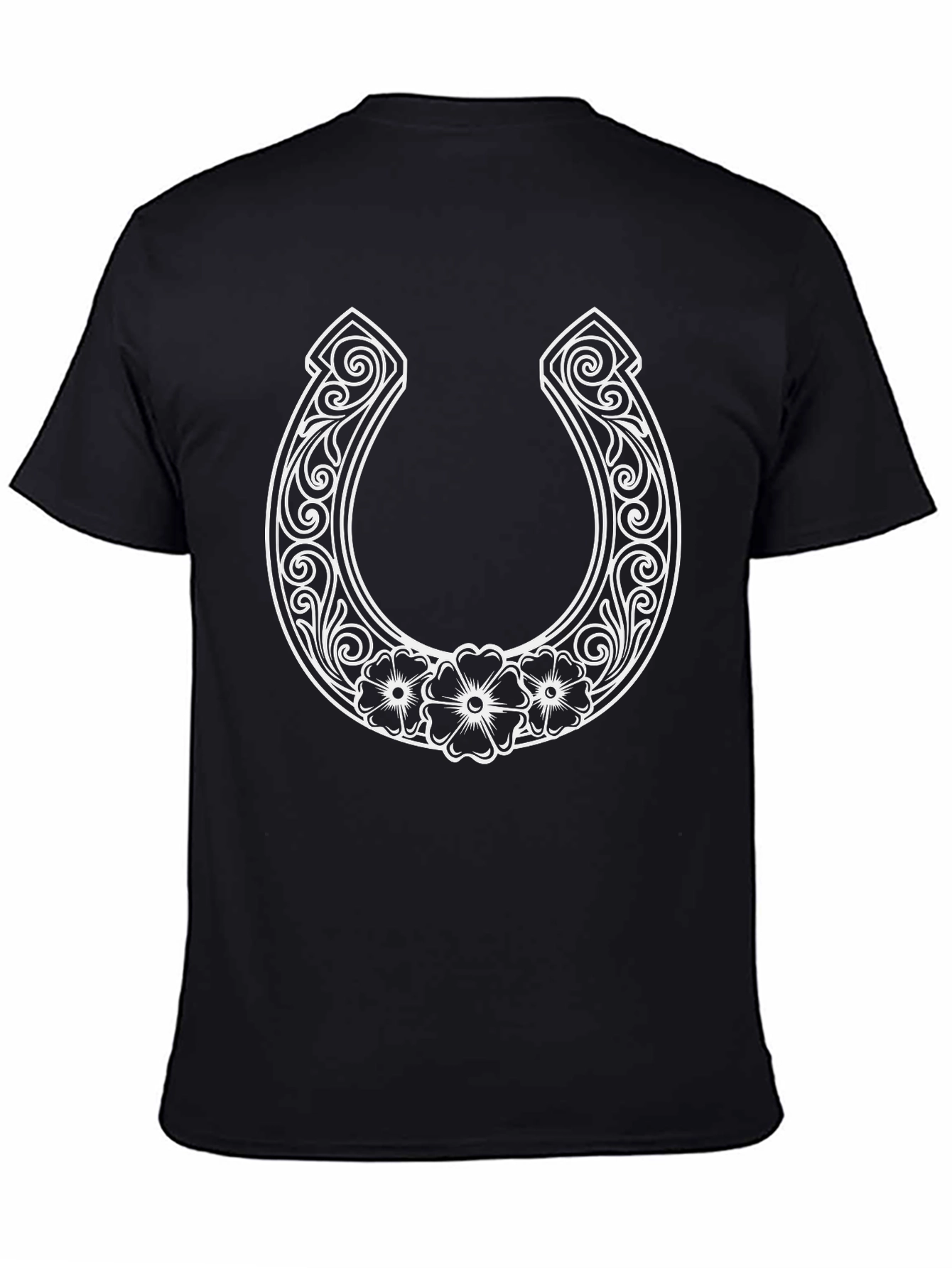 Lucky Horseshoe Graphic T-Shirt - Black