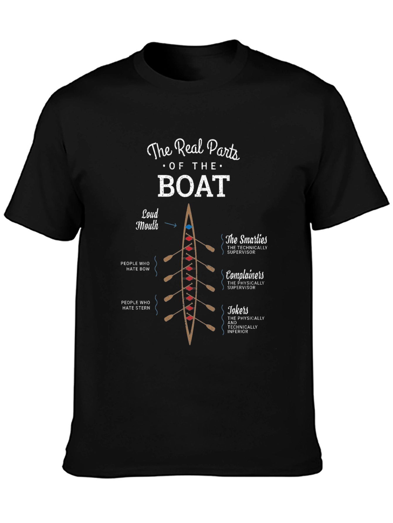 The Real Parts of The Boat Rowing T-Shirt