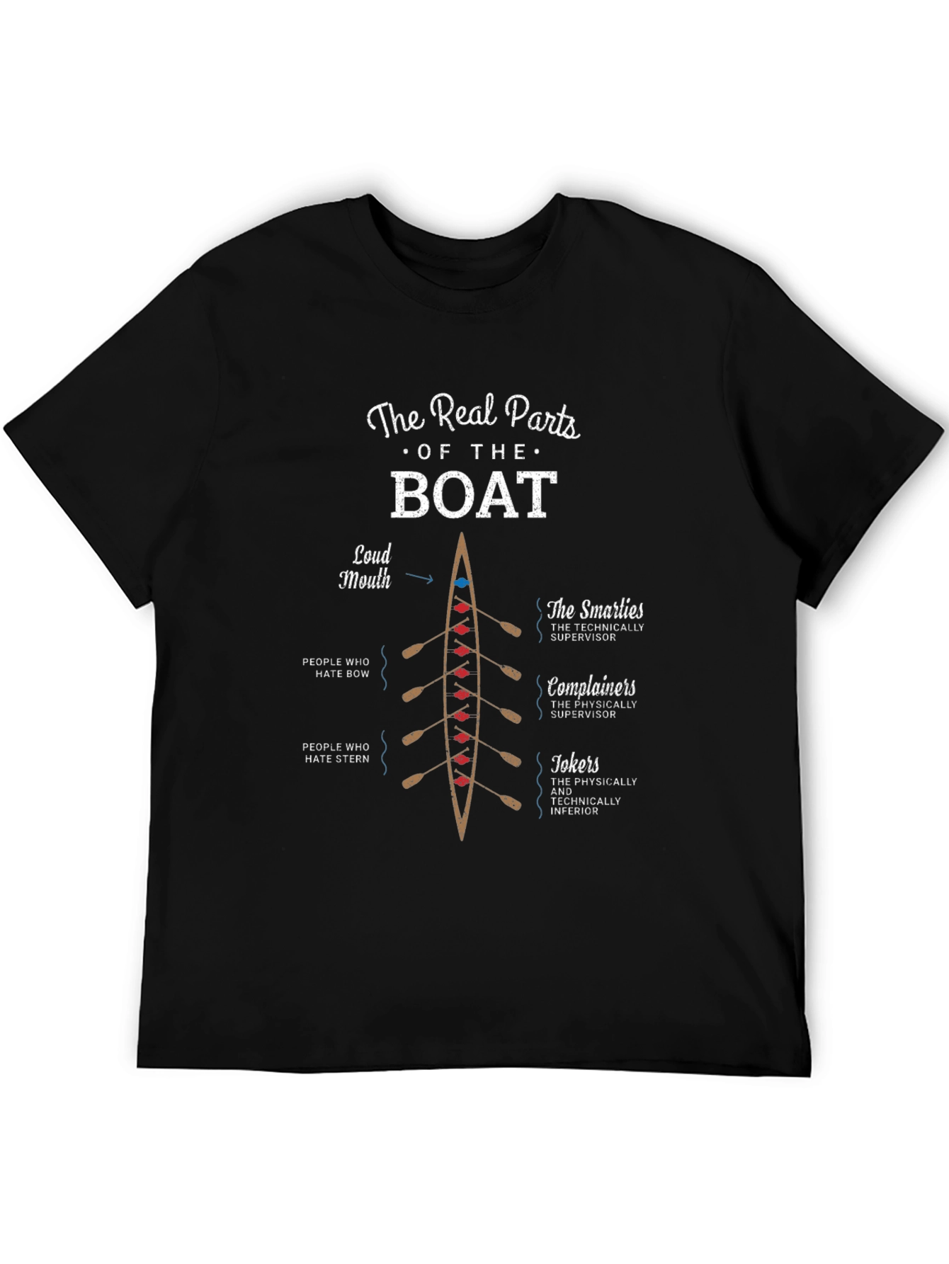 The Real Parts of The Boat Rowing T-Shirt