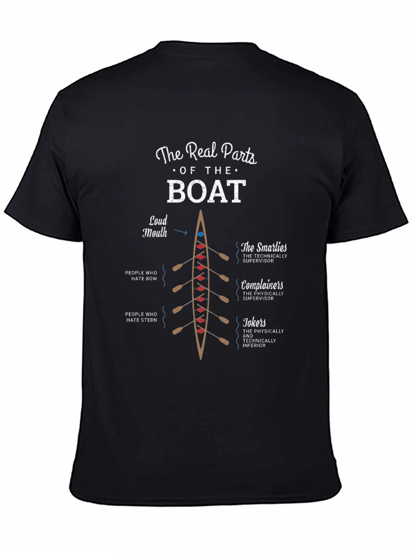 The Real Parts of The Boat Rowing T-Shirt