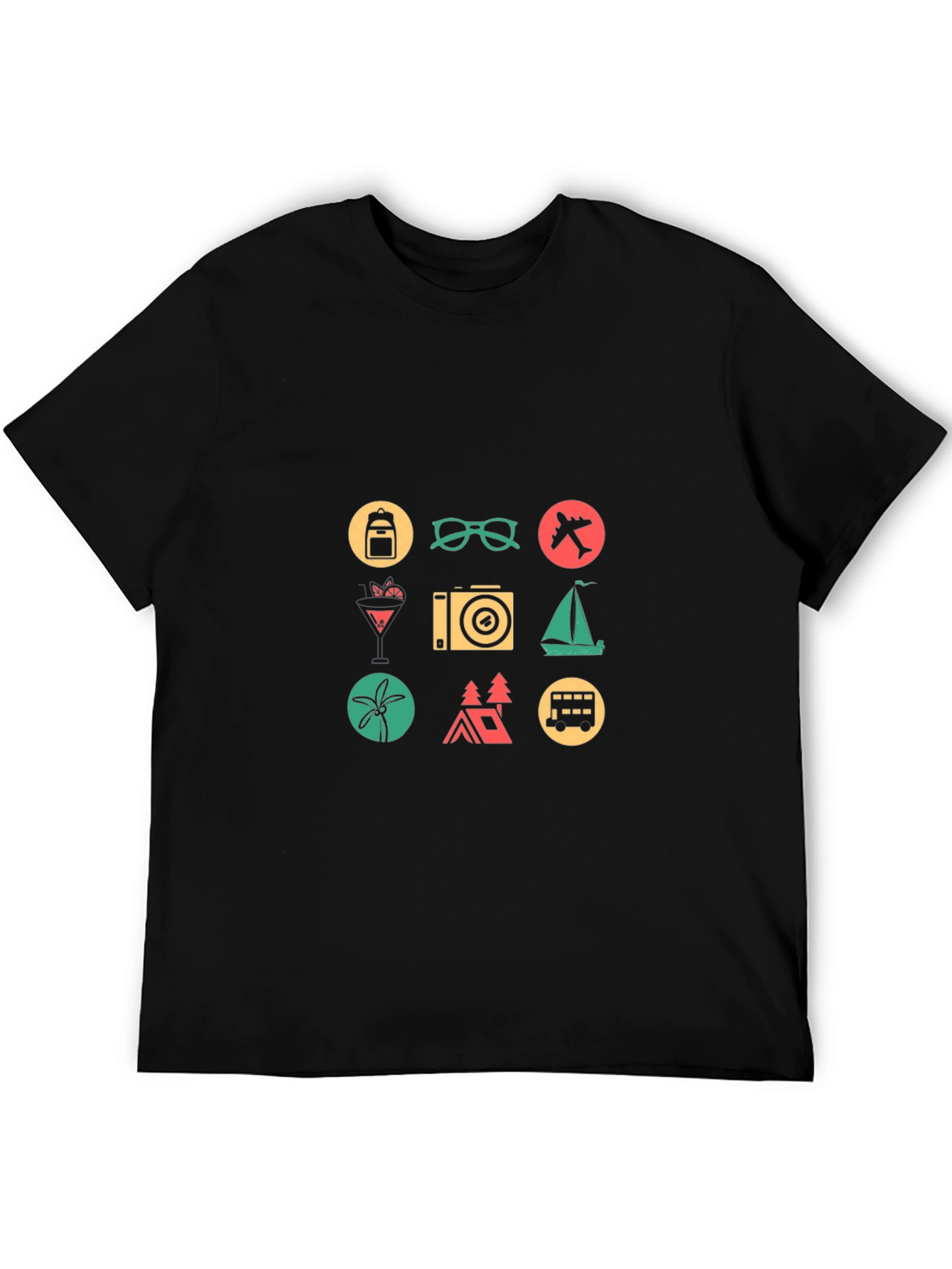 Travel Icon T-Shirt - Black
