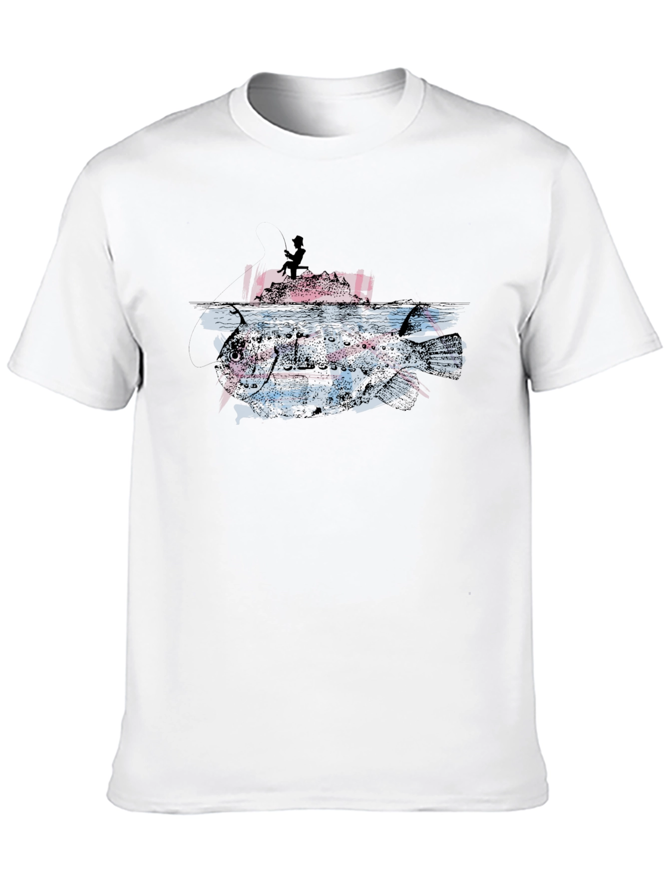 Fishing T-Shirt: Angler vs. Monster Fish