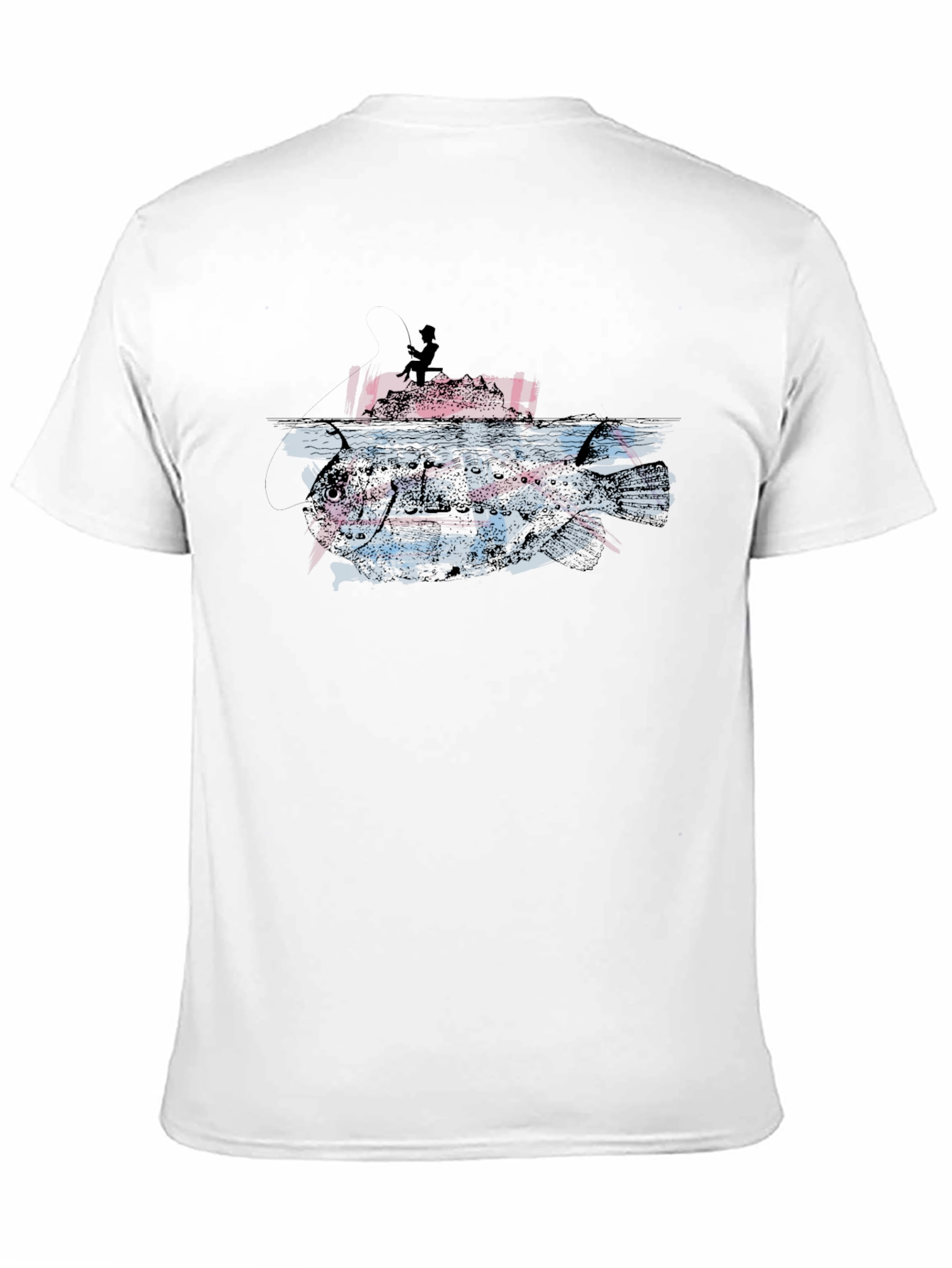 Fishing T-Shirt: Angler vs. Monster Fish