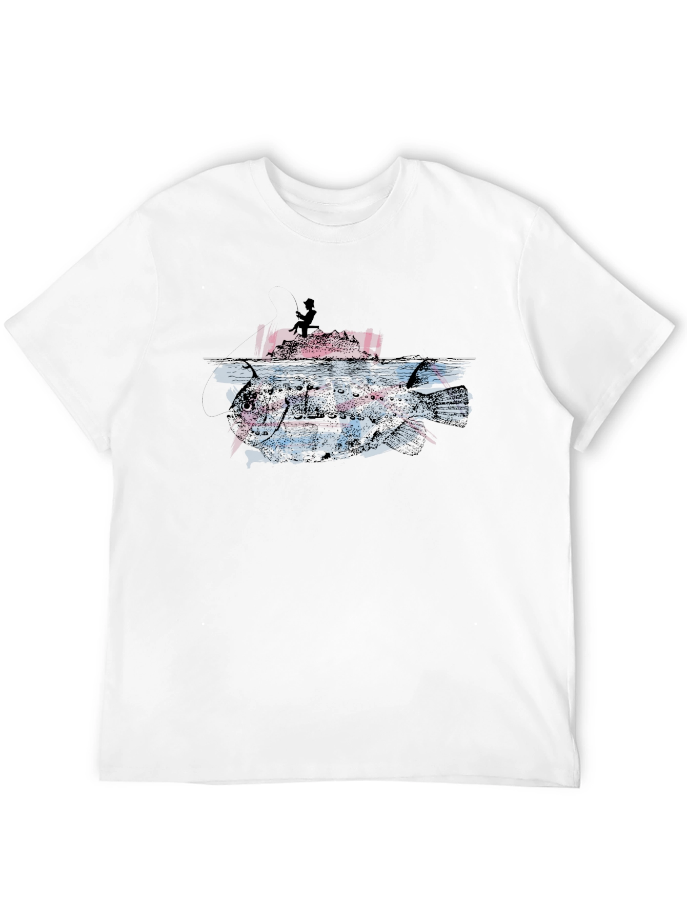 Fishing T-Shirt: Angler vs. Monster Fish