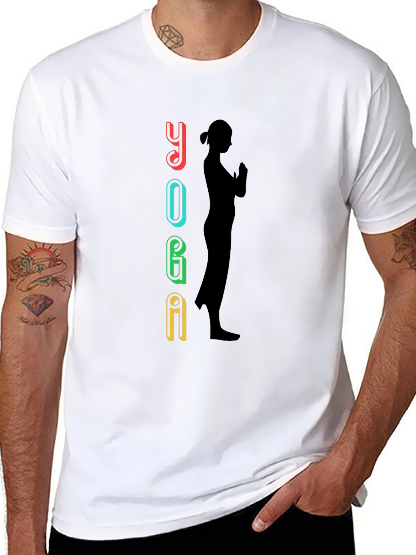Yoga Graphic Black T-Shirt