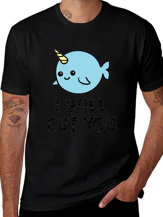 Narwhal I Will Cut You Graphic Tee