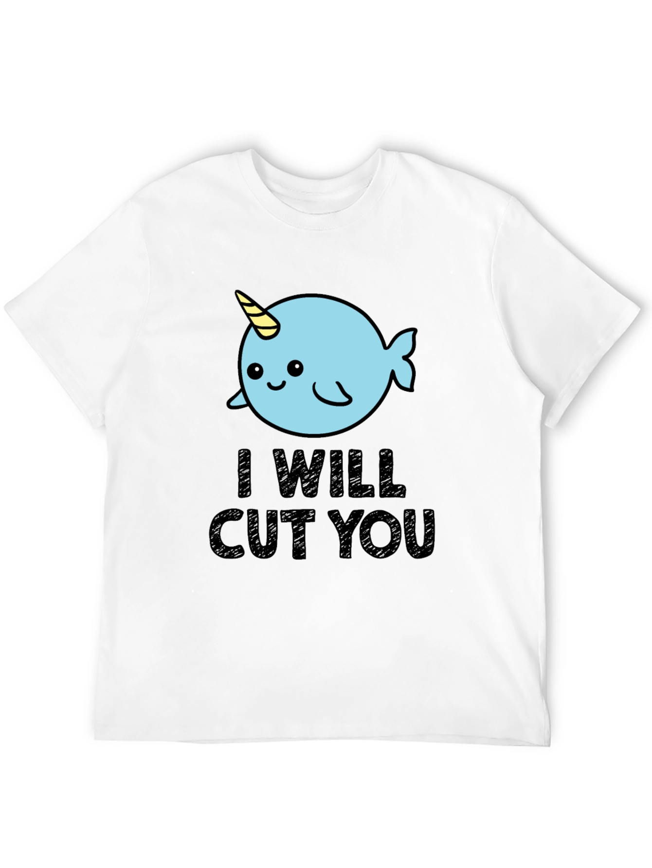 Narwhal I Will Cut You Graphic Tee