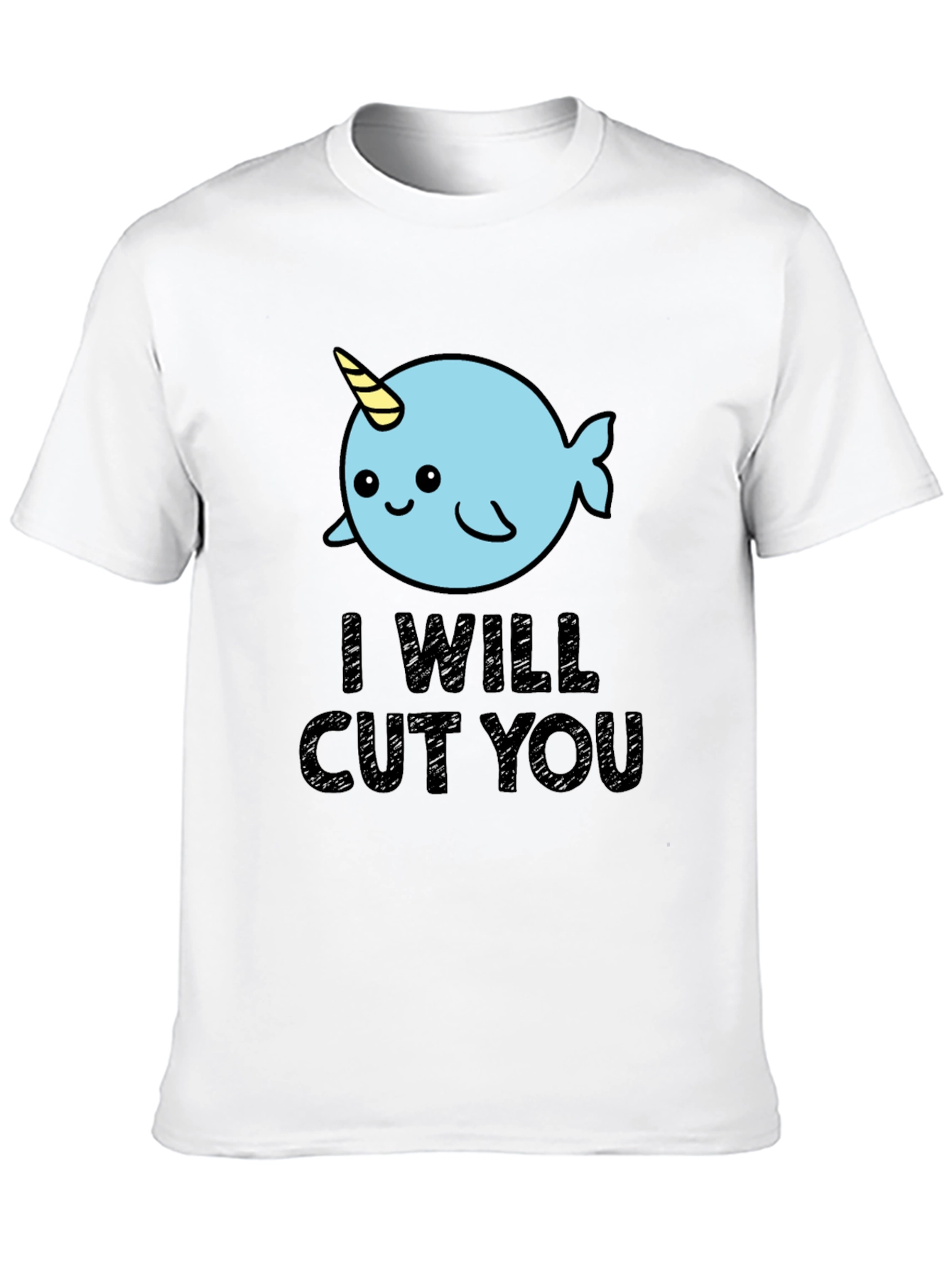 Narwhal I Will Cut You Graphic Tee