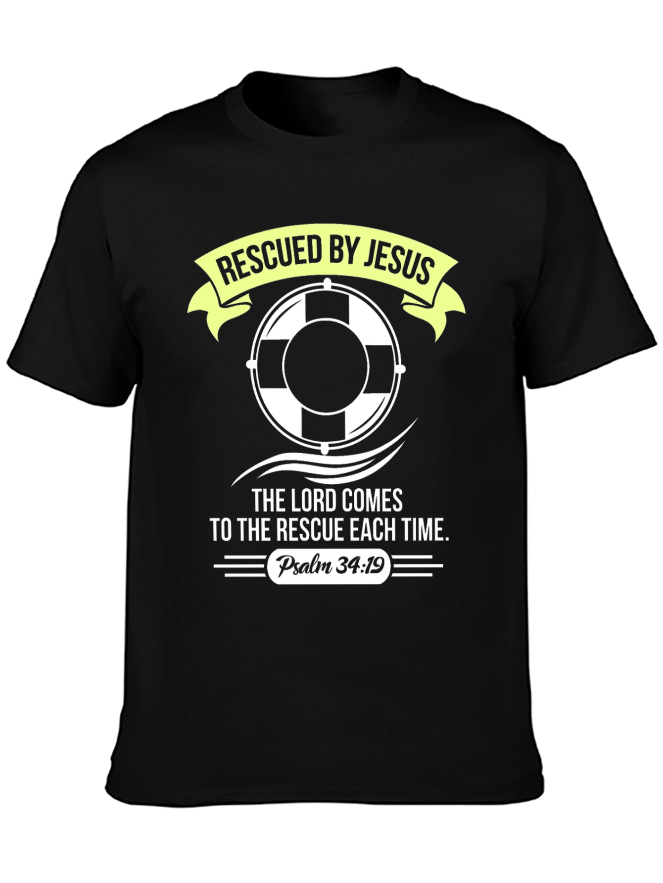 Rescued By Jesus T-Shirt - Religious Graphic Tee