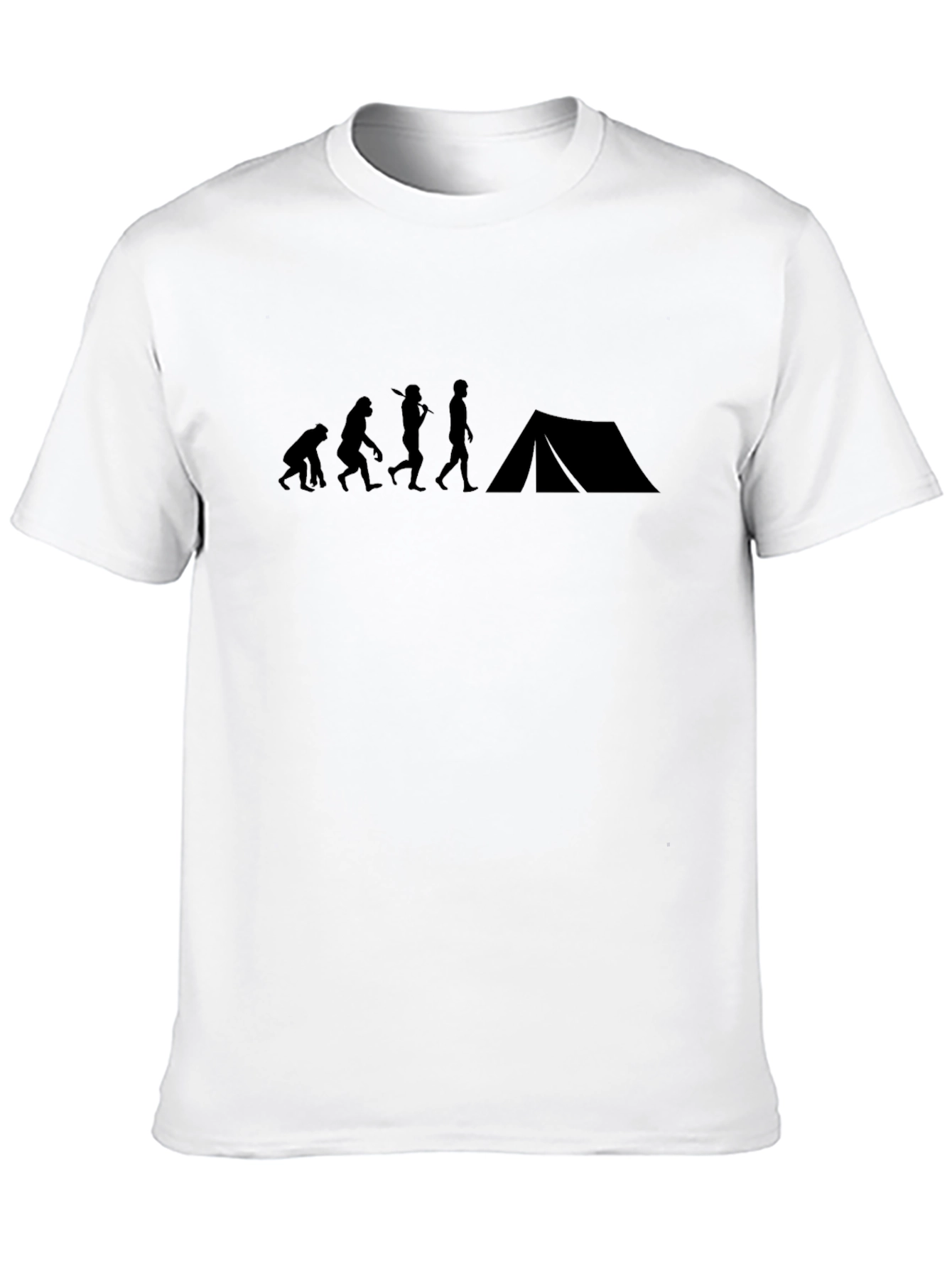 Evolution of Camping T-Shirt - Black Graphic Tee