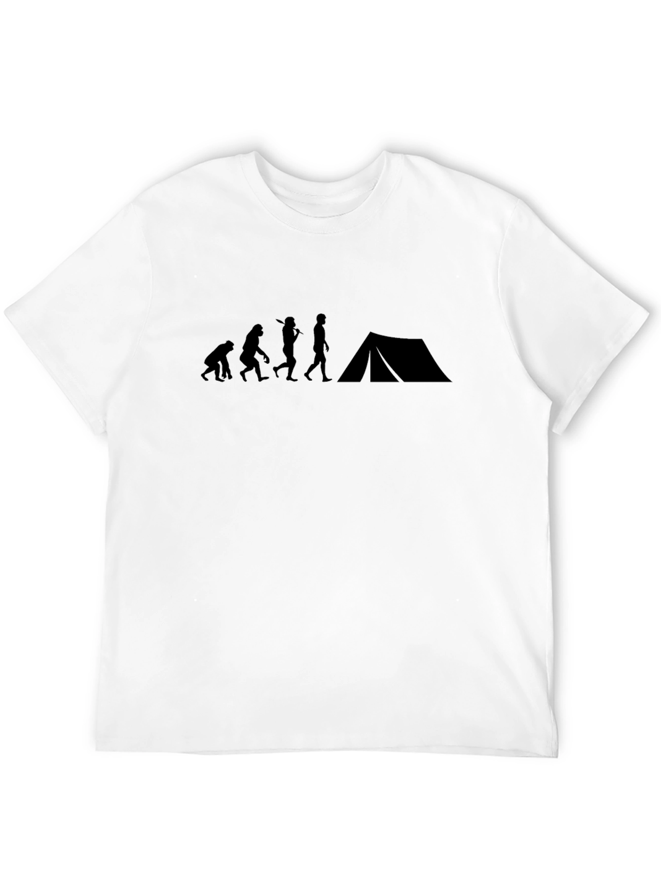 Evolution of Camping T-Shirt - Black Graphic Tee