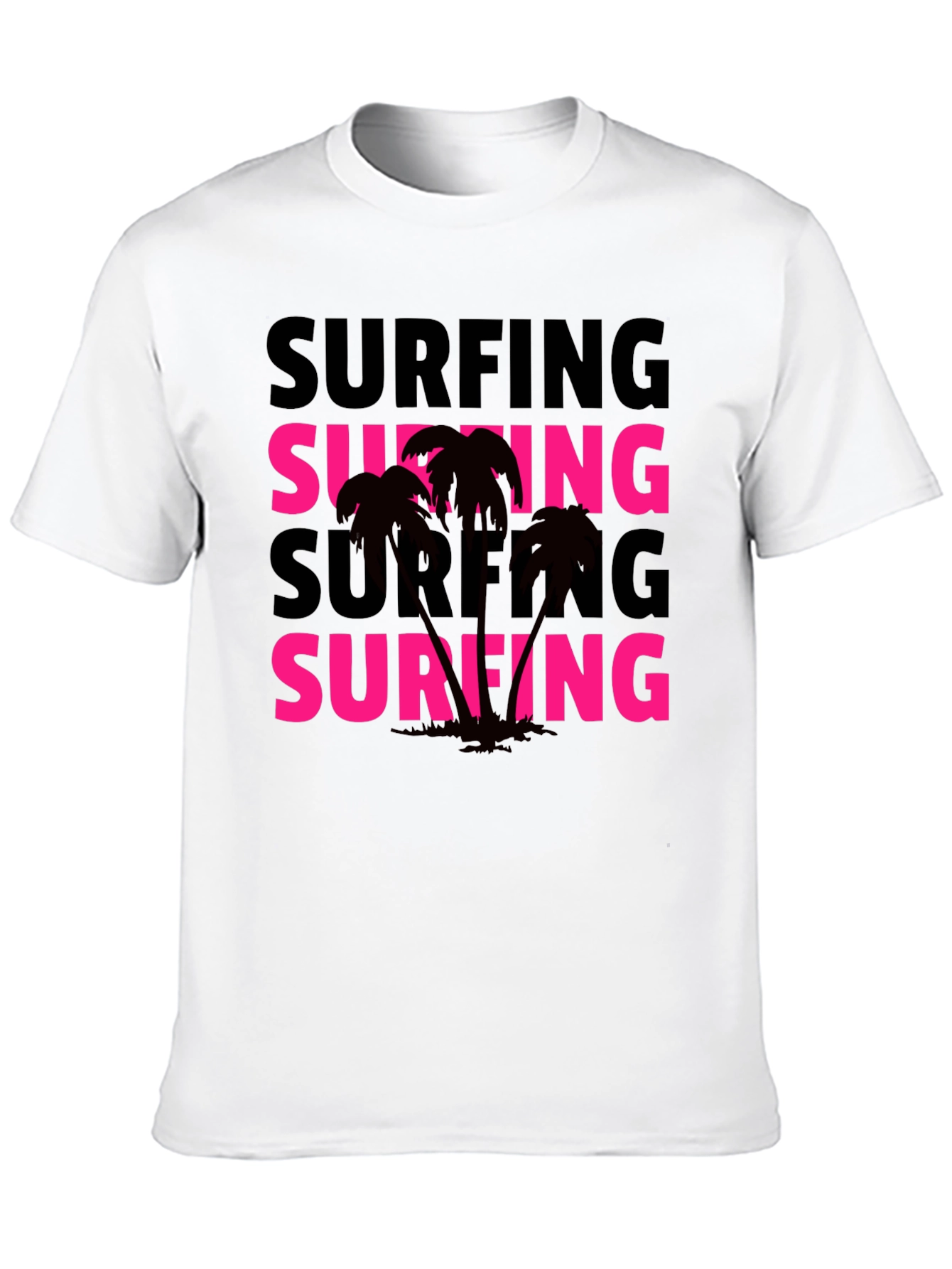 Surfing Palm Tee - Retro Style