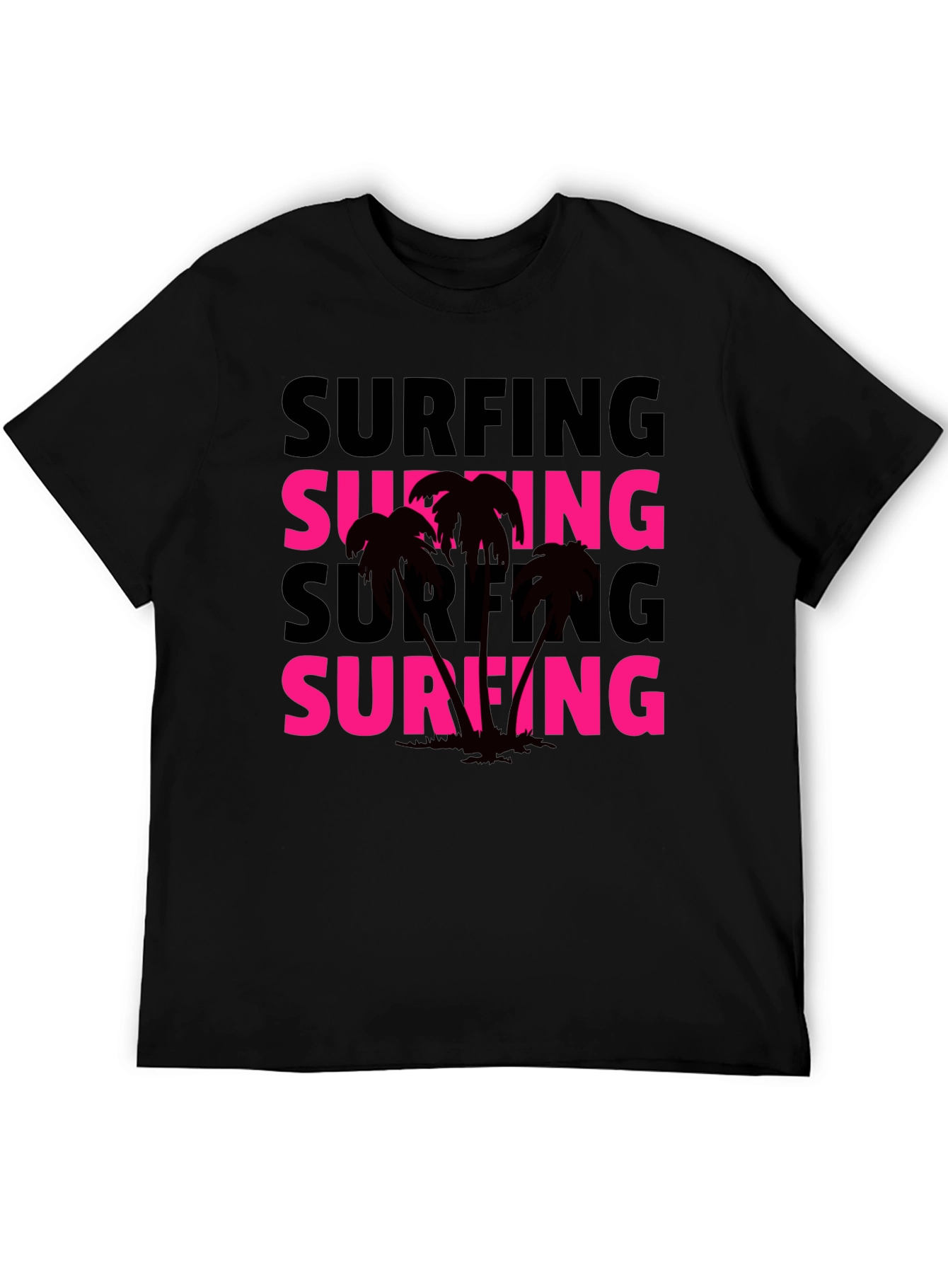 Surfing Palm Tee - Retro Style