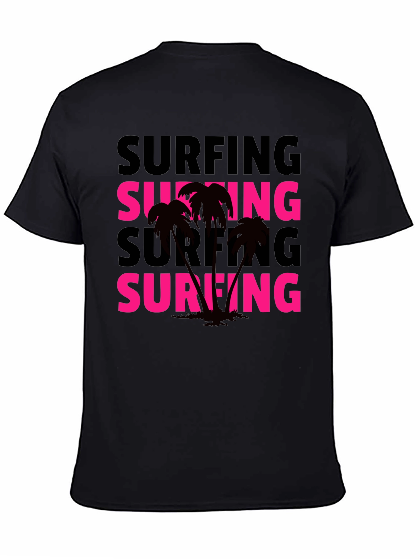 Surfing Palm Tee - Retro Style