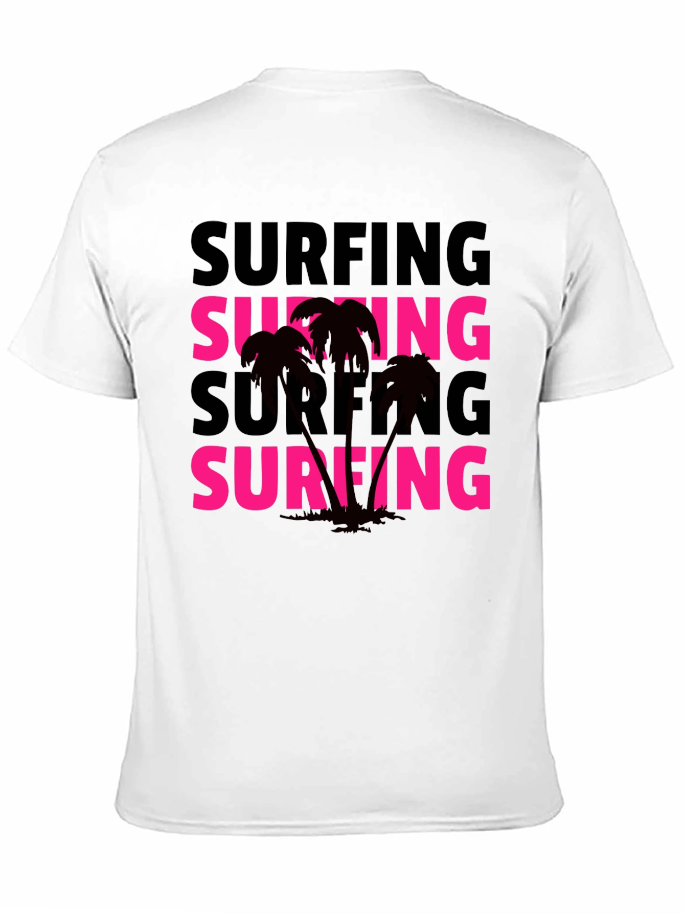 Surfing Palm Tee - Retro Style
