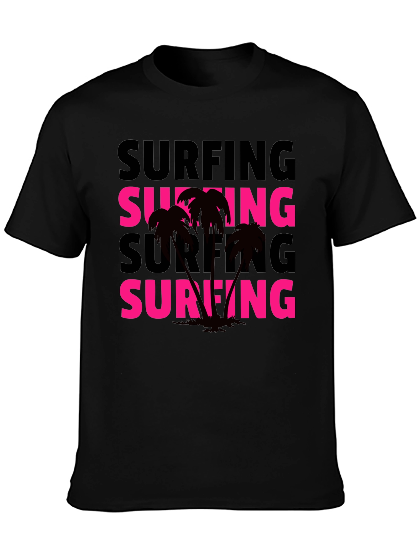 Surfing Palm Tee - Retro Style