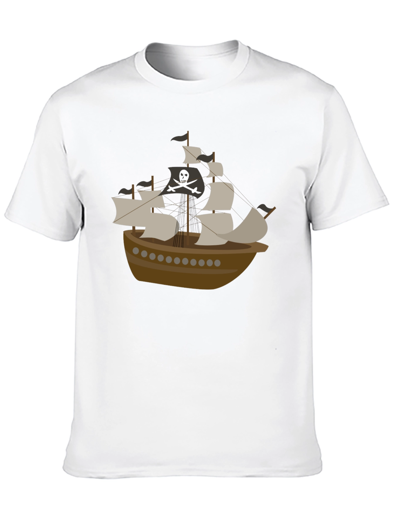 Pirate Ship Graphic Tee - Mens Black T-Shirt