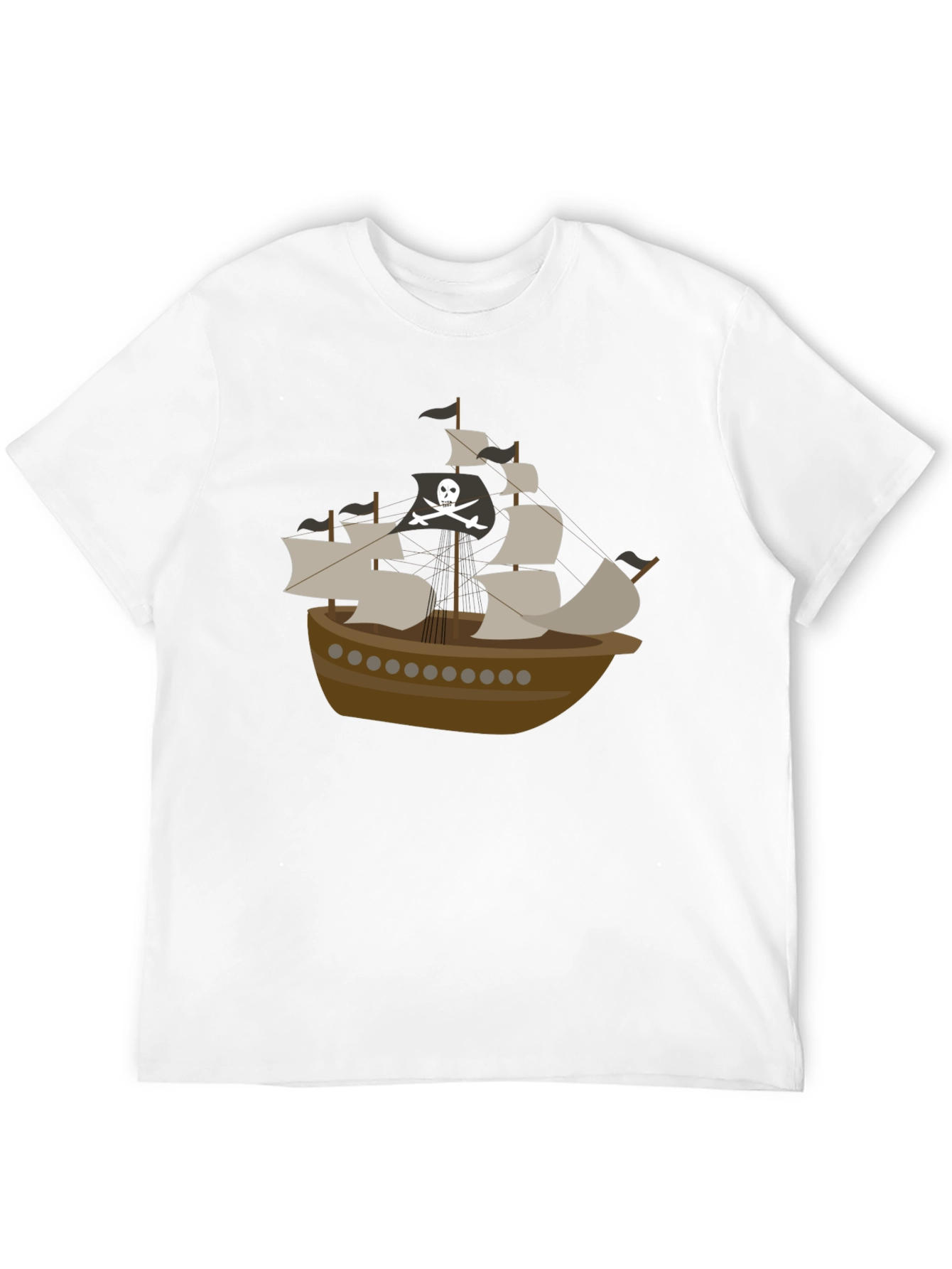 Pirate Ship Graphic Tee - Mens Black T-Shirt