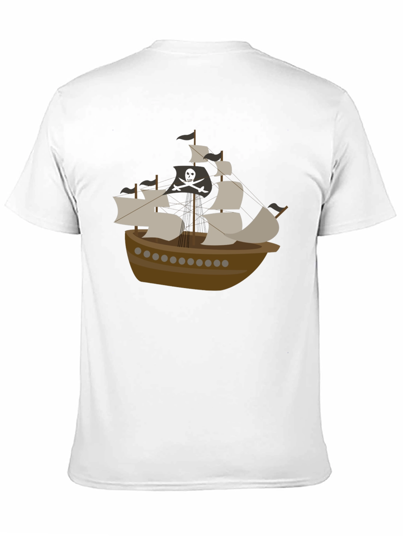 Pirate Ship Graphic Tee - Mens Black T-Shirt