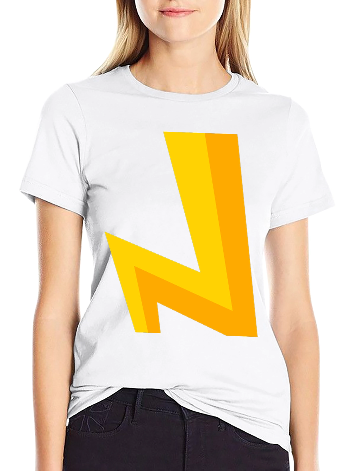Modern Geometric Tee - Bold Yellow Design