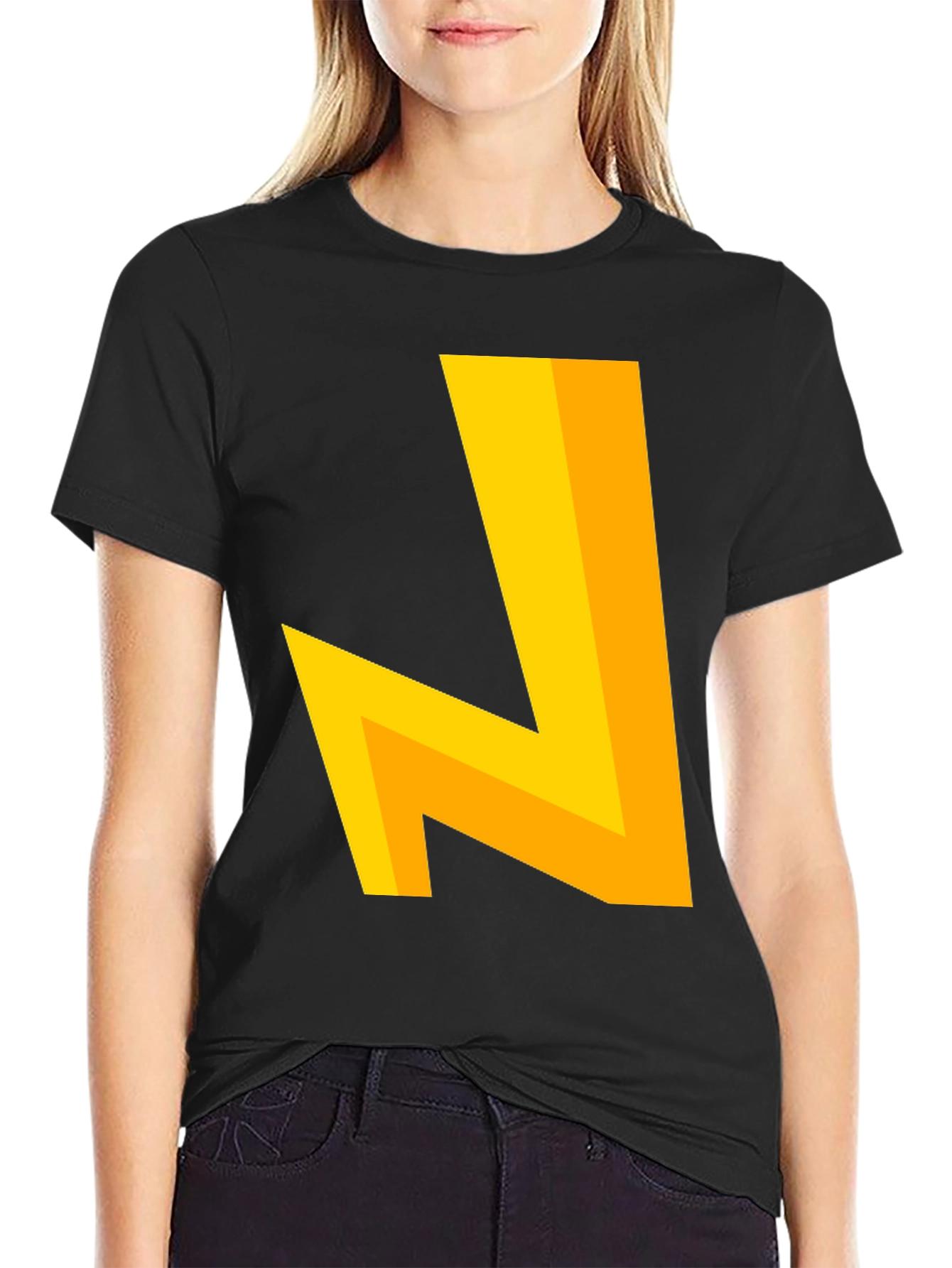 Modern Geometric Tee - Bold Yellow Design