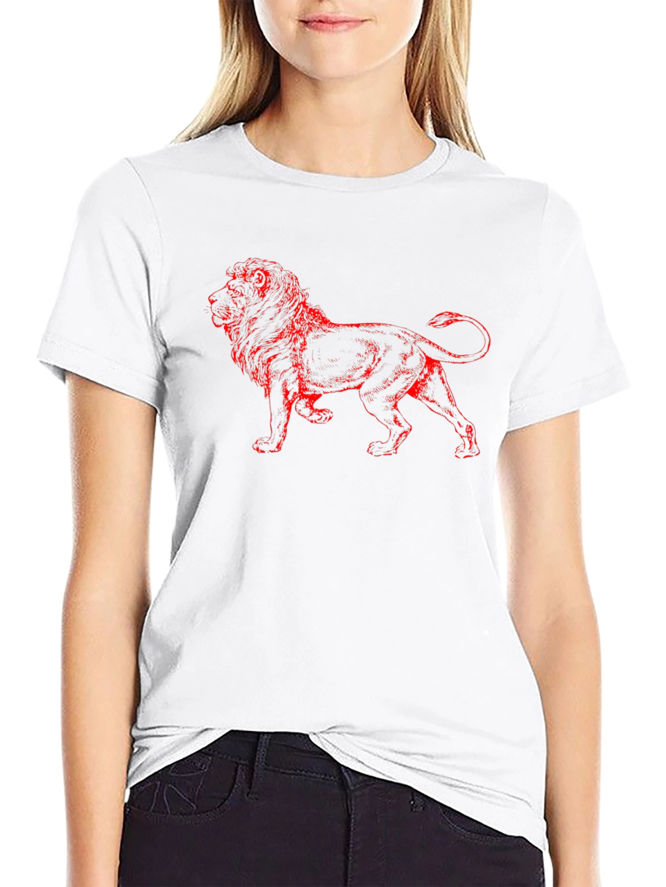 Lion Graphic Black Tee
