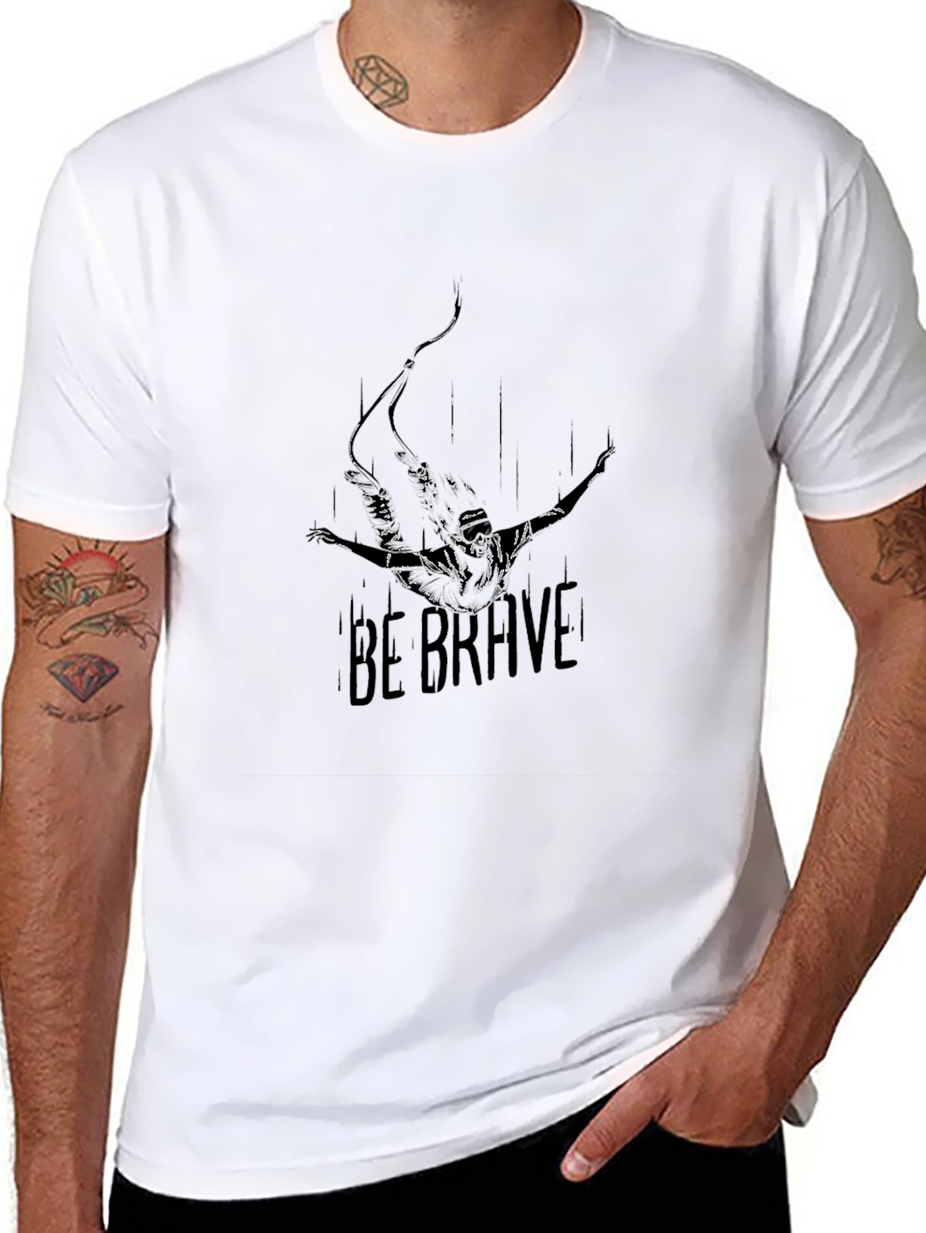 Be Brave Graphic T-Shirt - Black