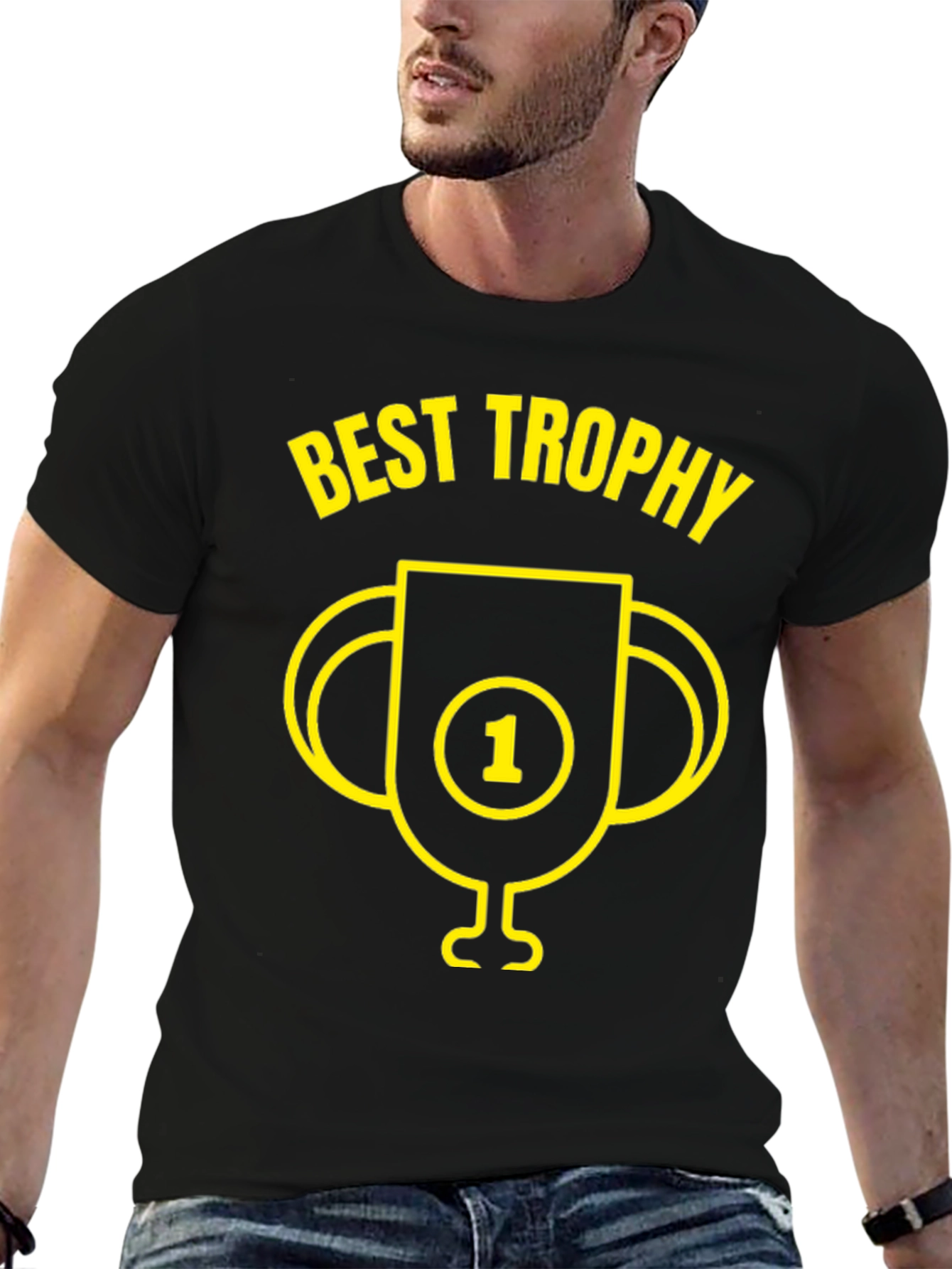 Best Trophy Graphic Tee - Mens Black T-Shirt