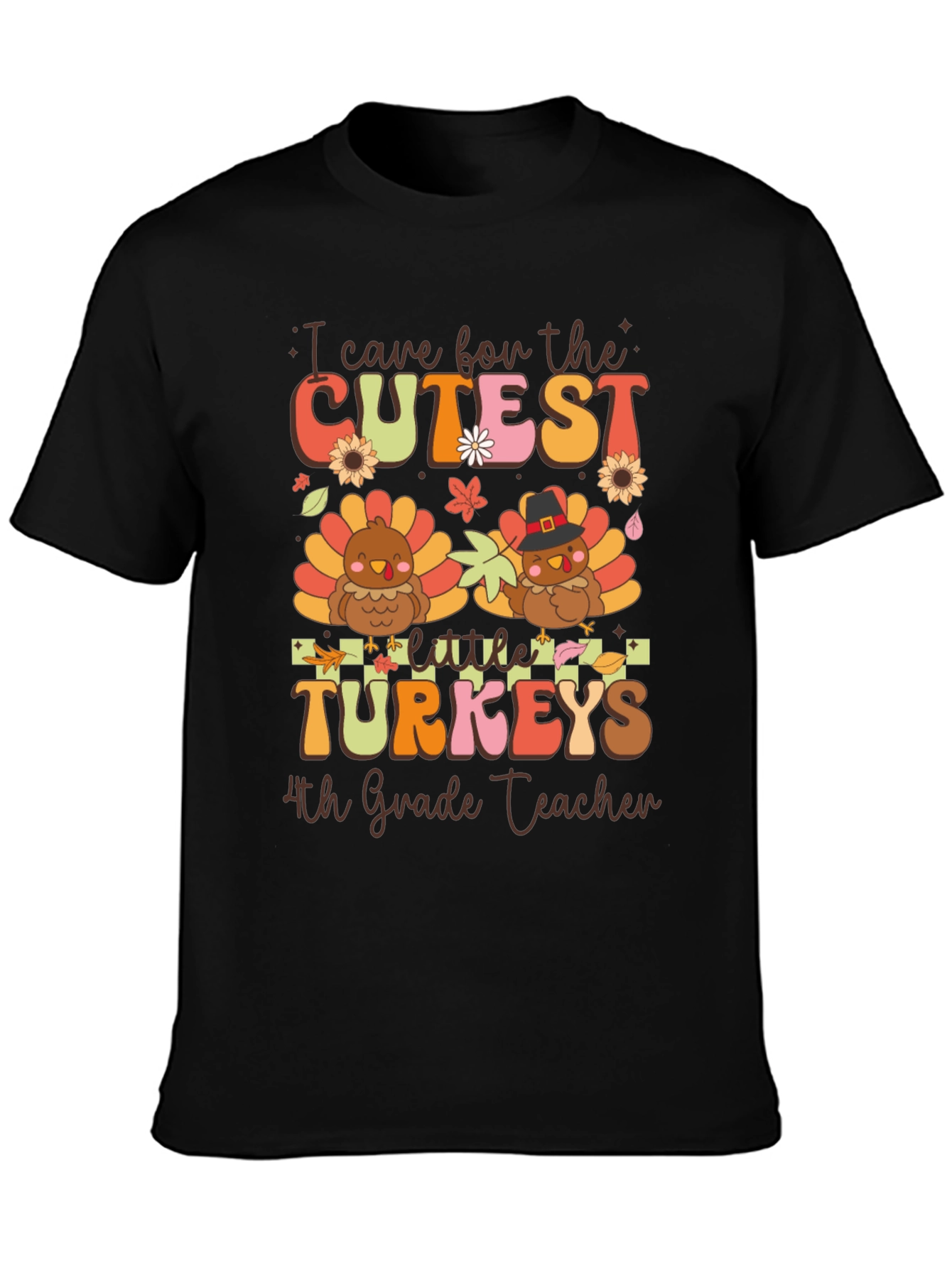 Cute Thanksgiving Teacher Shirt: Cutest Turkeys 4th Grade