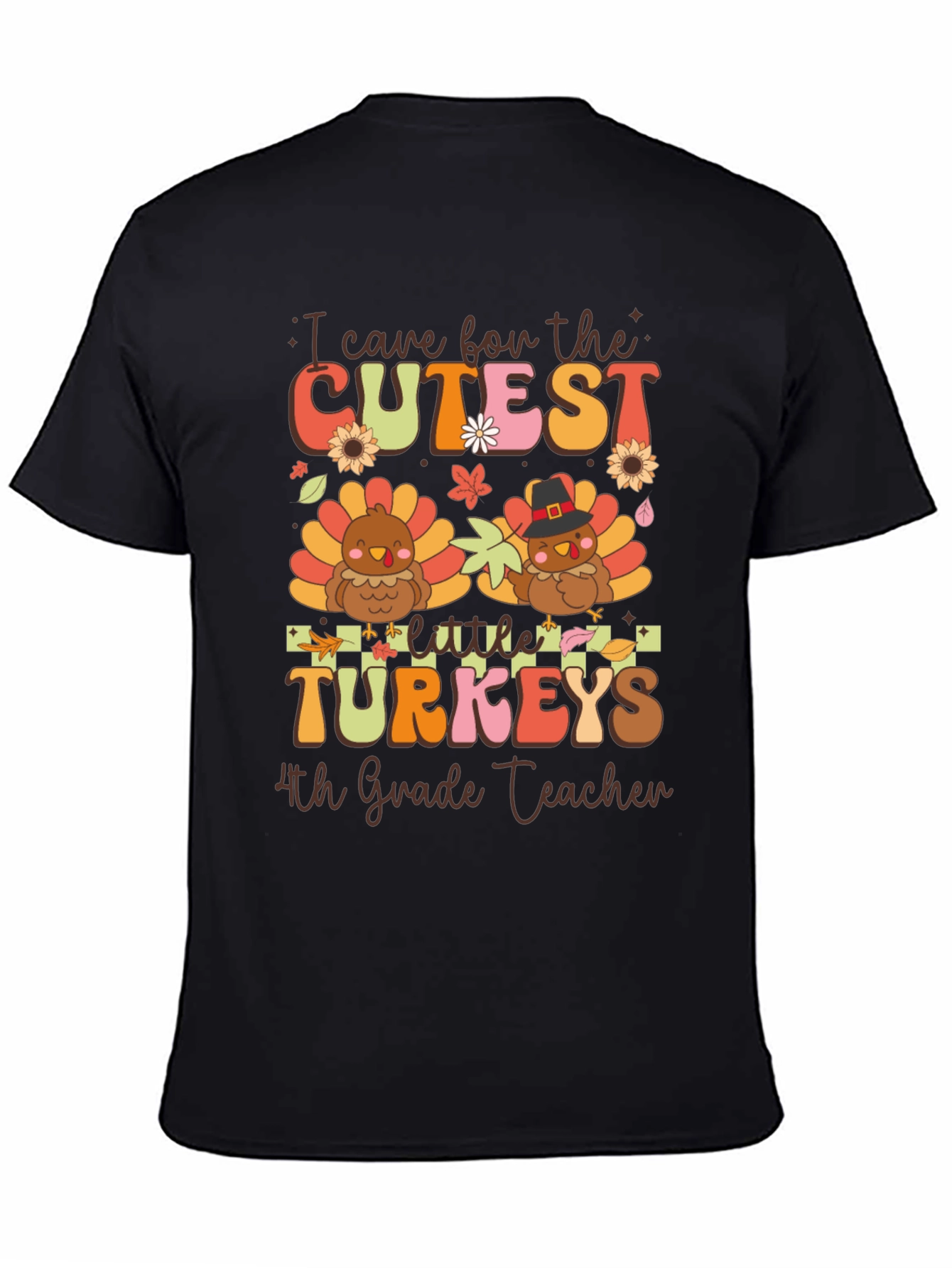 Cute Thanksgiving Teacher Shirt: Cutest Turkeys 4th Grade