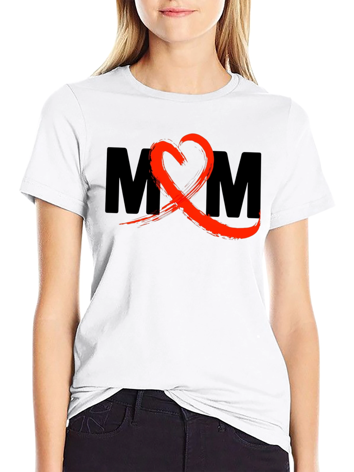 Stylish MOM Graphic T-Shirt - Black