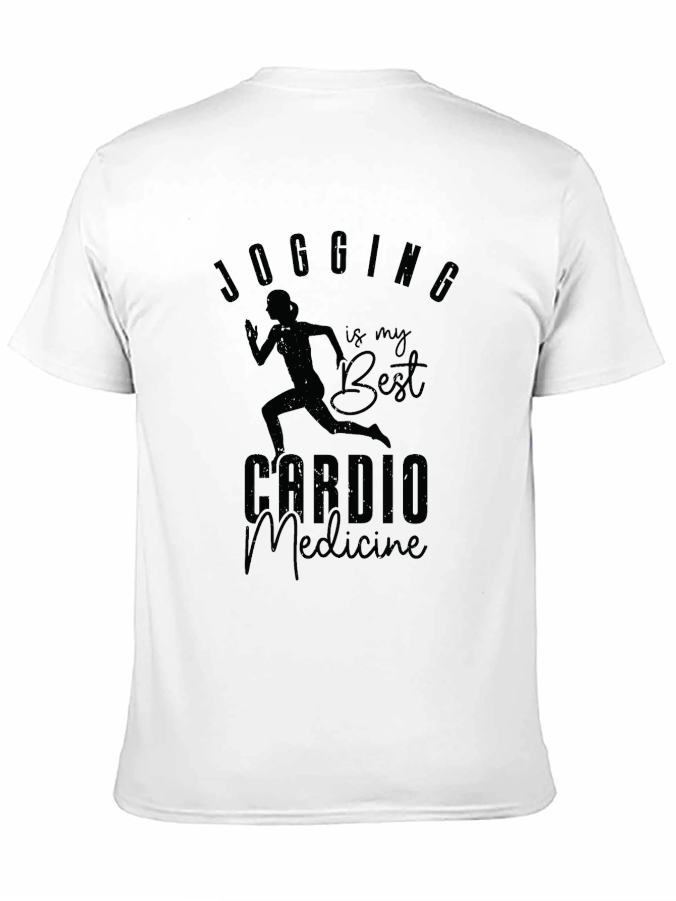 Jogging Cardio Medicine Black Graphic Tee