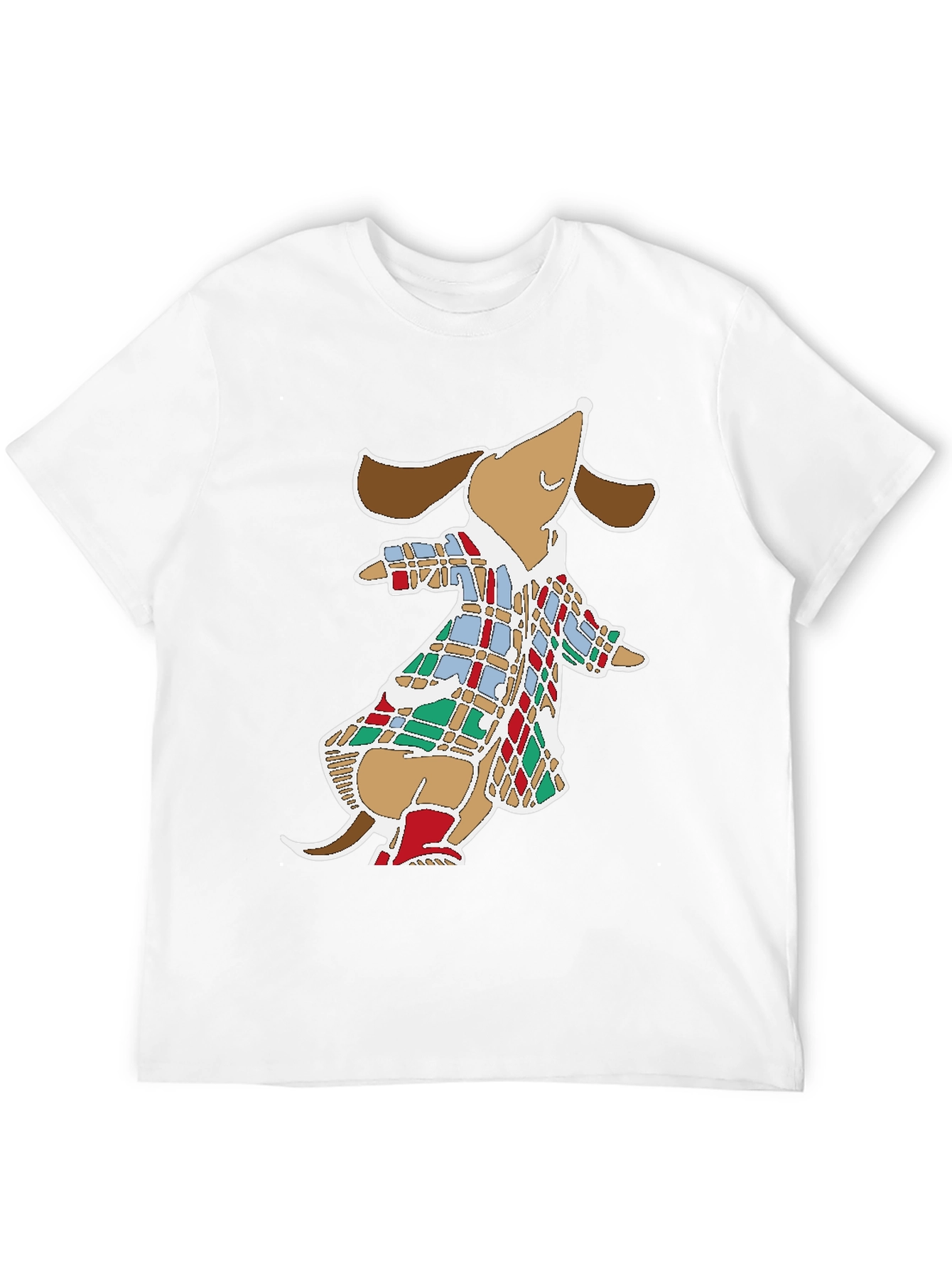 Dog in Coat Graphic Tee - Fun Black T-Shirt