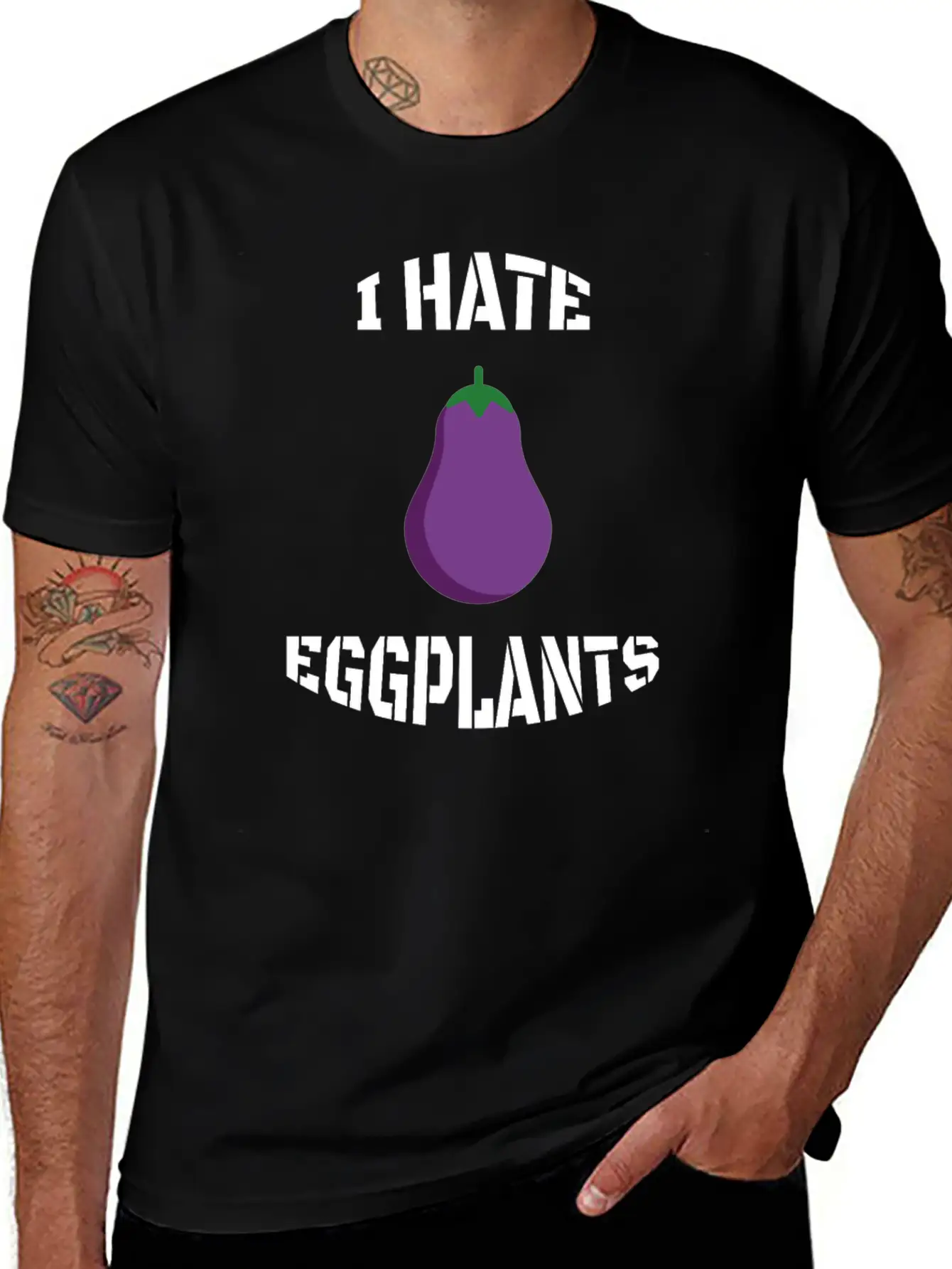 I Hate Eggplants Unisex Casual T-Shirt – Clean Design For Daily Comfort