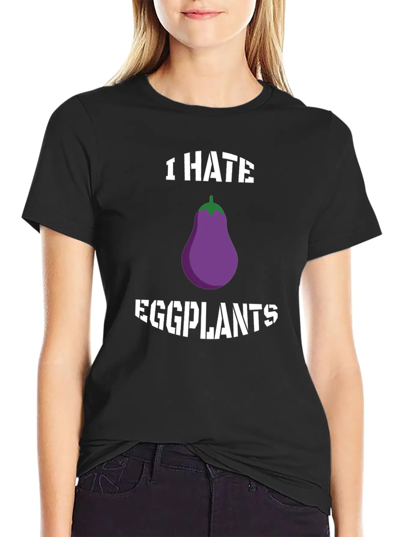 I Hate Eggplants Unisex Casual T-Shirt – Clean Design For Daily Comfort