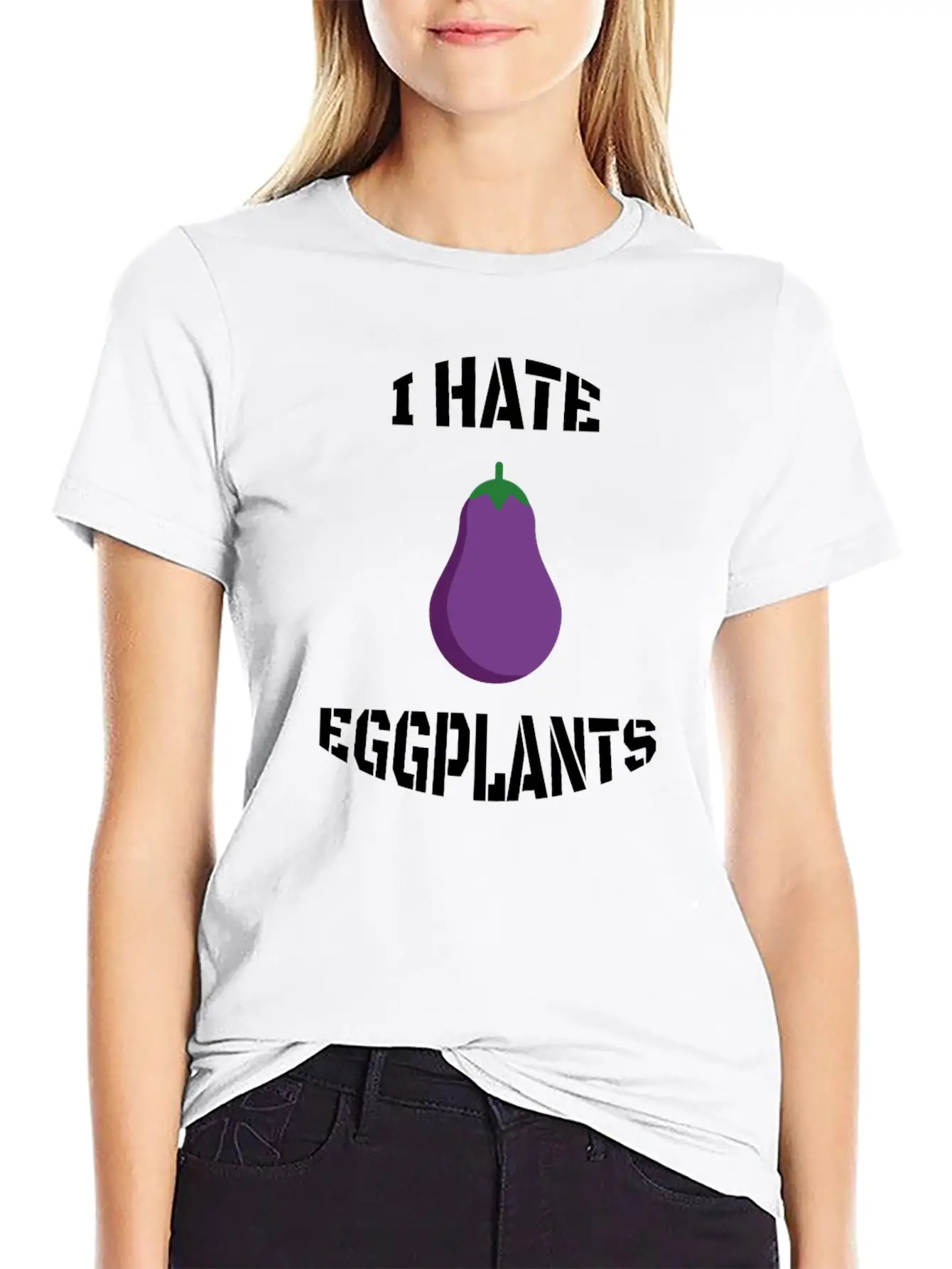 I Hate Eggplants Unisex Casual T-Shirt – Clean Design For Daily Comfort
