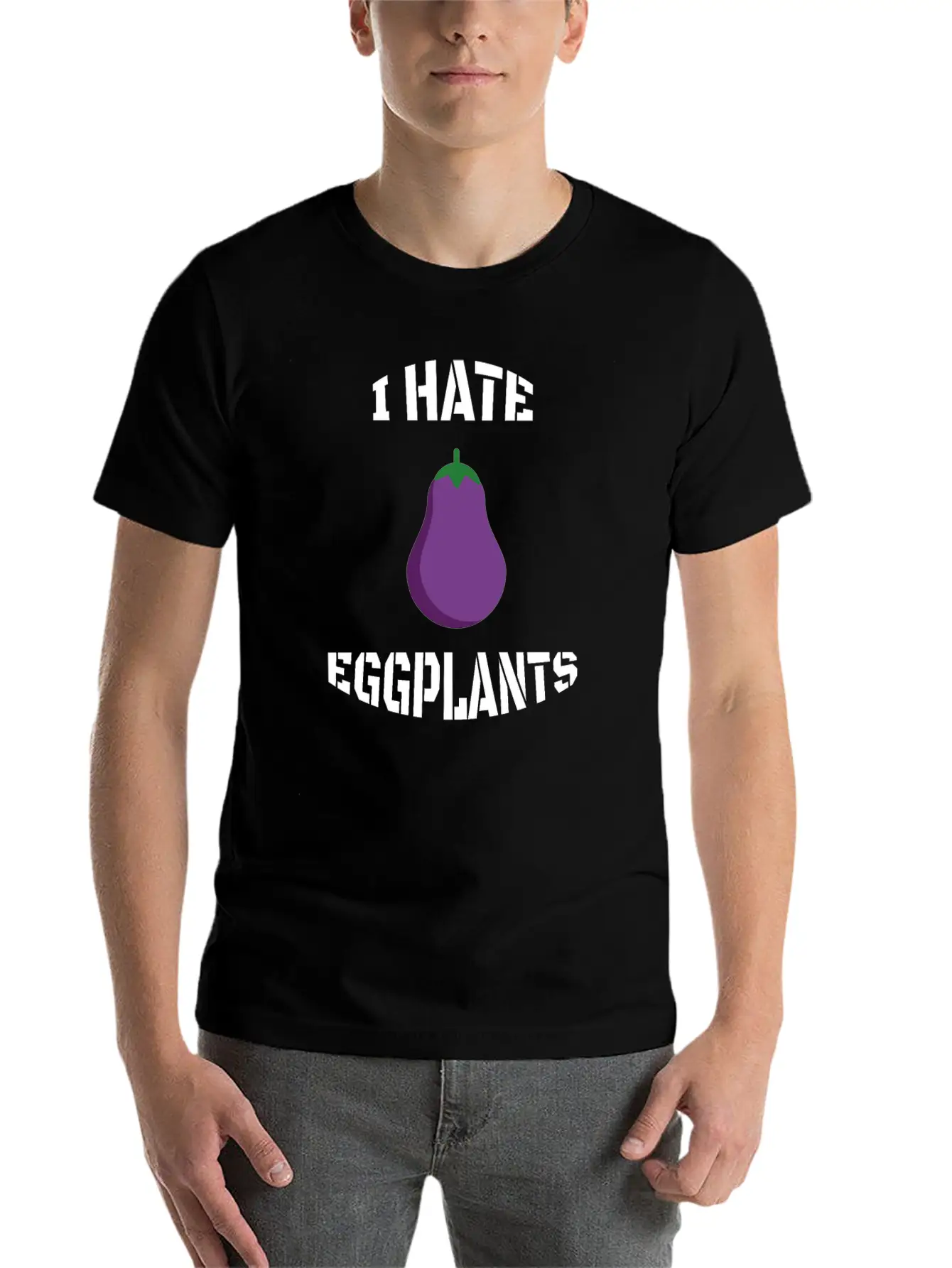 I Hate Eggplants Unisex Casual T-Shirt – Clean Design For Daily Comfort