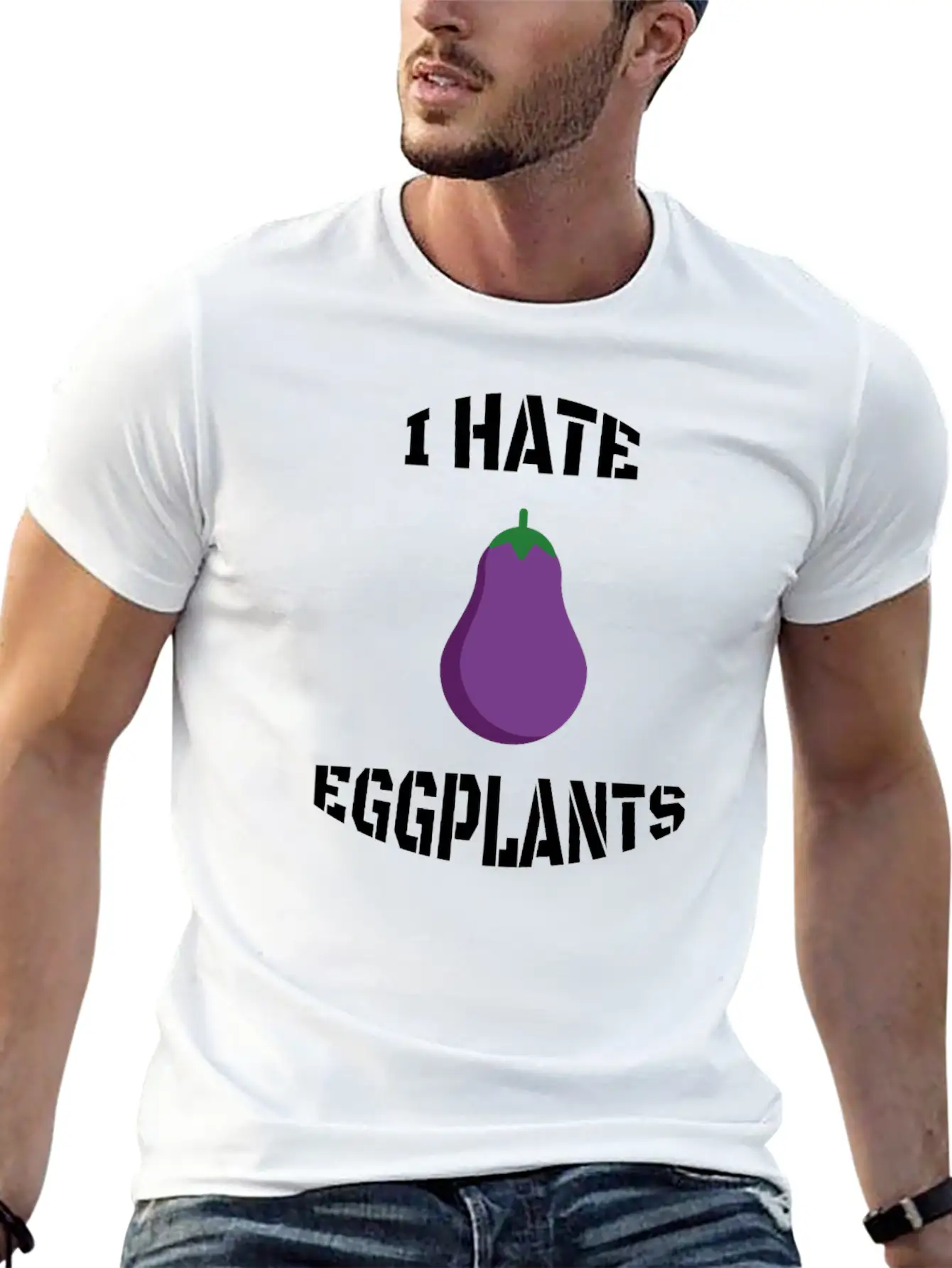 I Hate Eggplants Unisex Casual T-Shirt – Clean Design For Daily Comfort