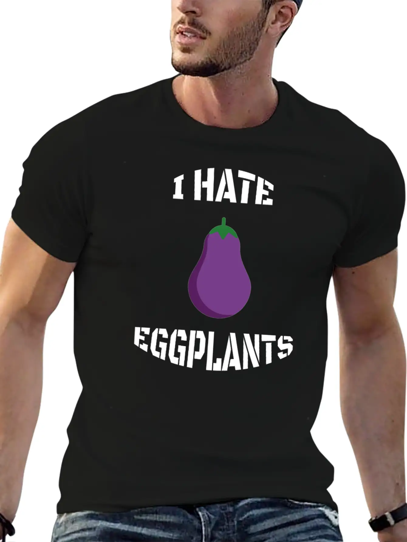 I Hate Eggplants Unisex Casual T-Shirt – Clean Design For Daily Comfort