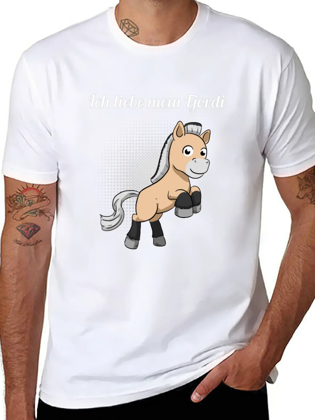 I Love My Fjordi Norwegian Horse Fjord Horse Unisex Casual T-Shirt – Clean Design For Daily Comfort