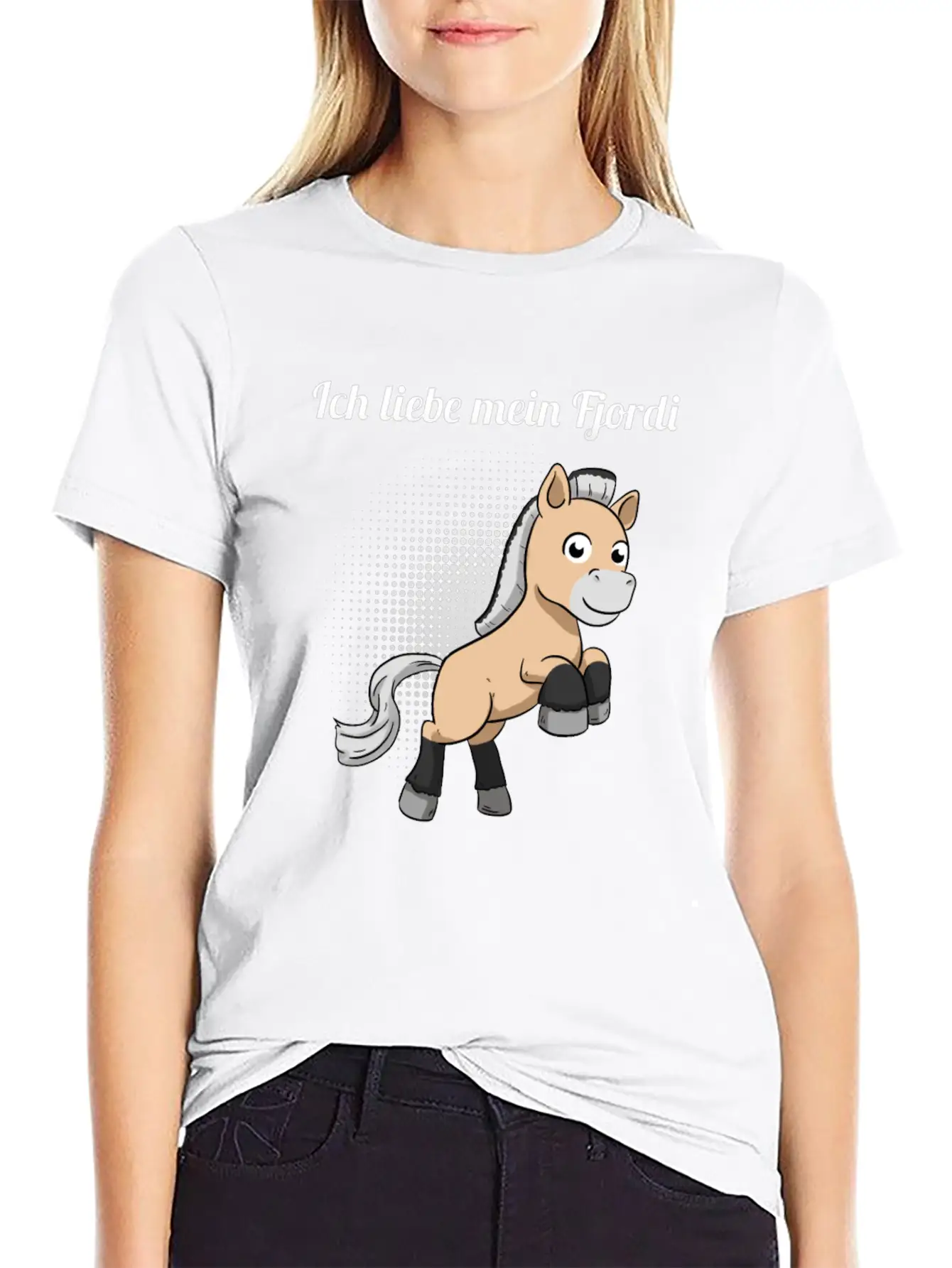 I Love My Fjordi Norwegian Horse Fjord Horse Unisex Casual T-Shirt – Clean Design For Daily Comfort