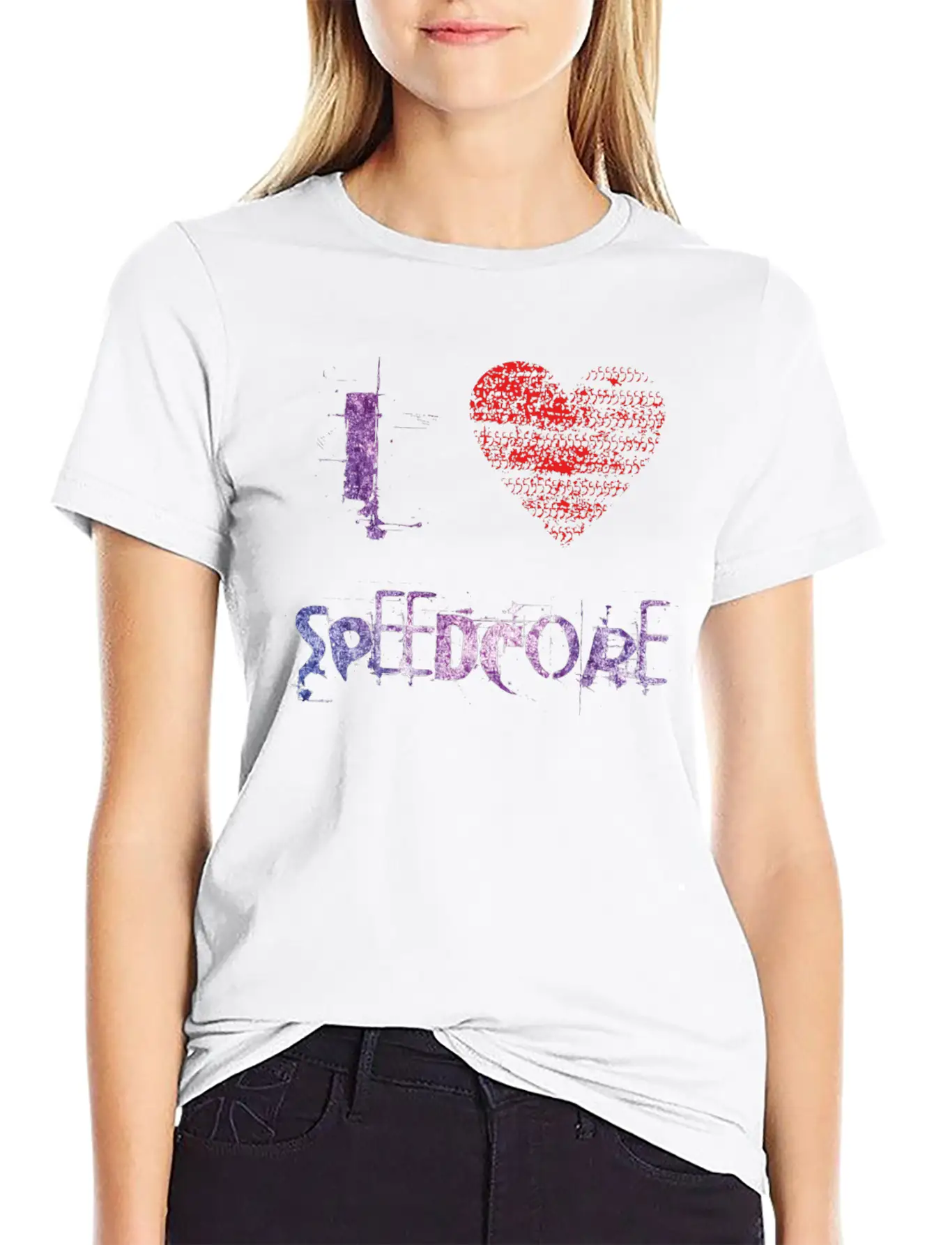 I Love SPEEDCORE Techno Hardtekk Raver Festival Unisex Casual T-Shirt – Clean Design For Daily Comfort