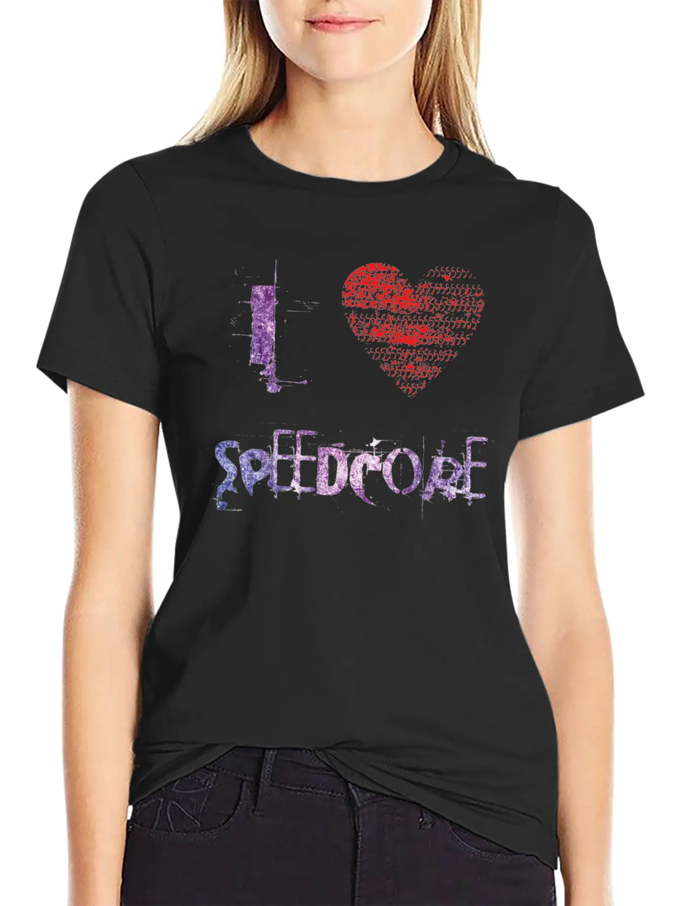 I Love SPEEDCORE Techno Hardtekk Raver Festival Unisex Casual T-Shirt – Clean Design For Daily Comfort