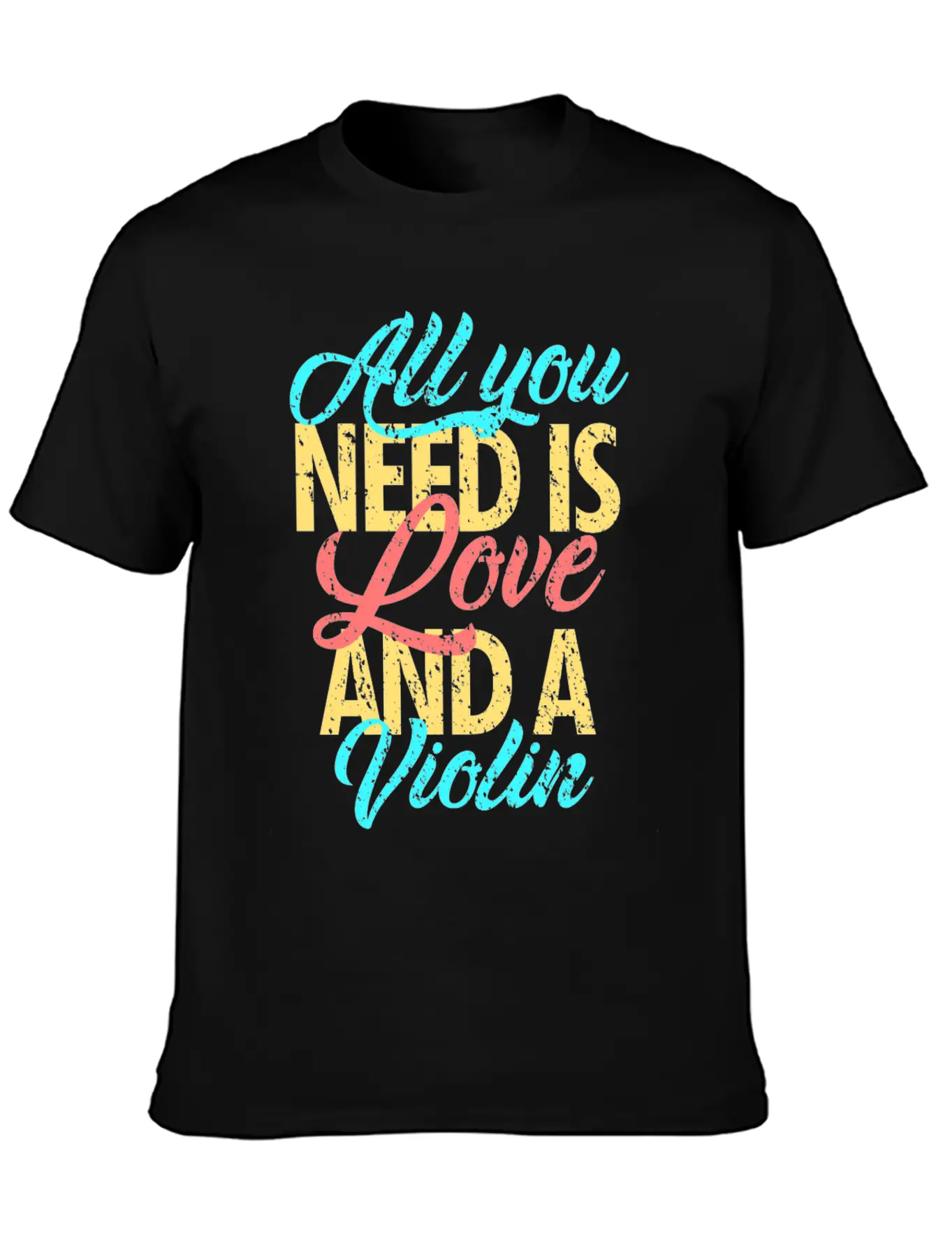 I Love Violin Unisex Casual T-Shirt – Clean Design For Daily Comfort