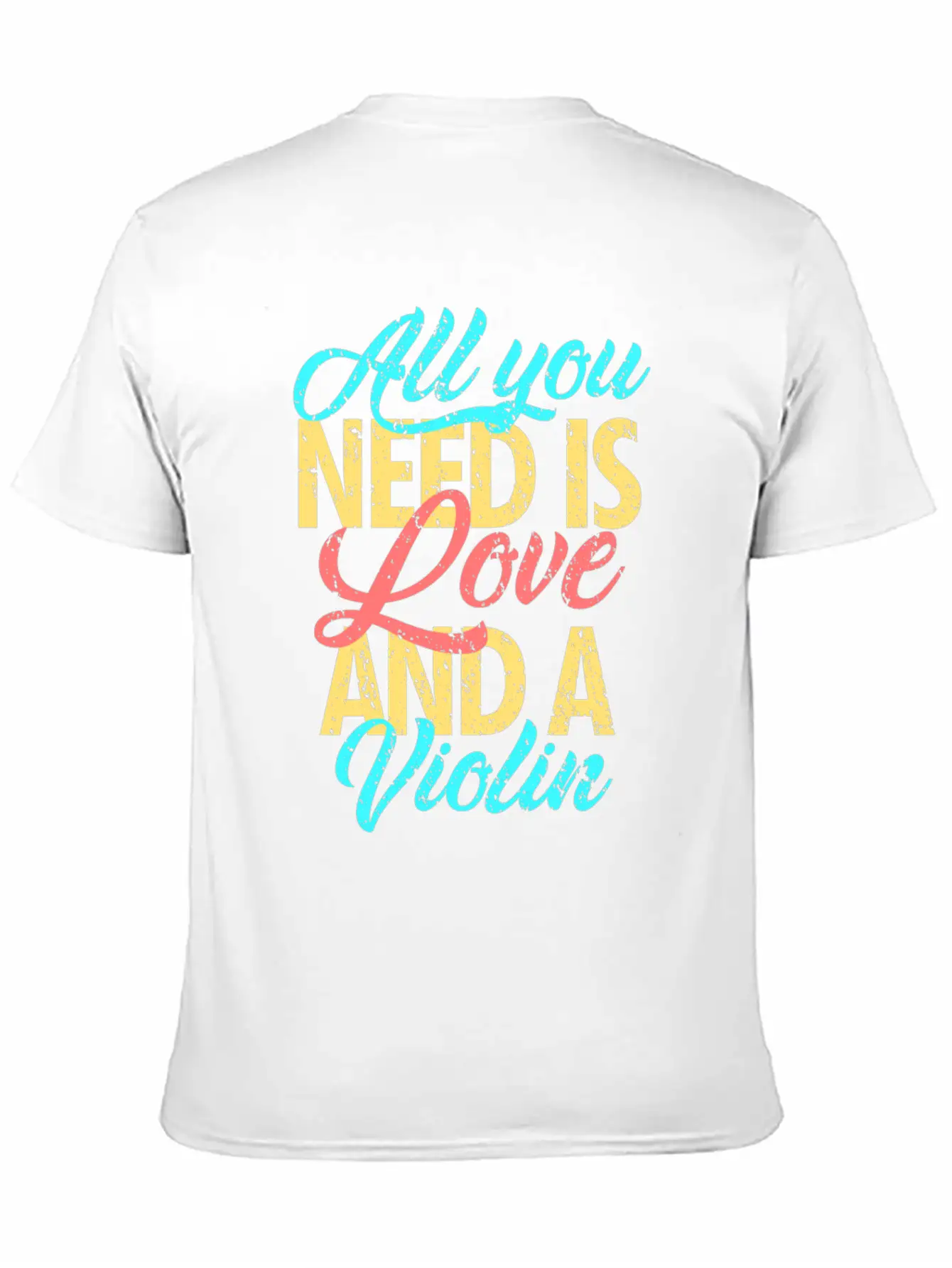 I Love Violin Unisex Casual T-Shirt – Clean Design For Daily Comfort